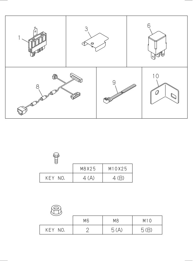 Diagram OPTION PARTS PIO PARTS for your 2022 Isuzu NQR  SINGLE CAB 