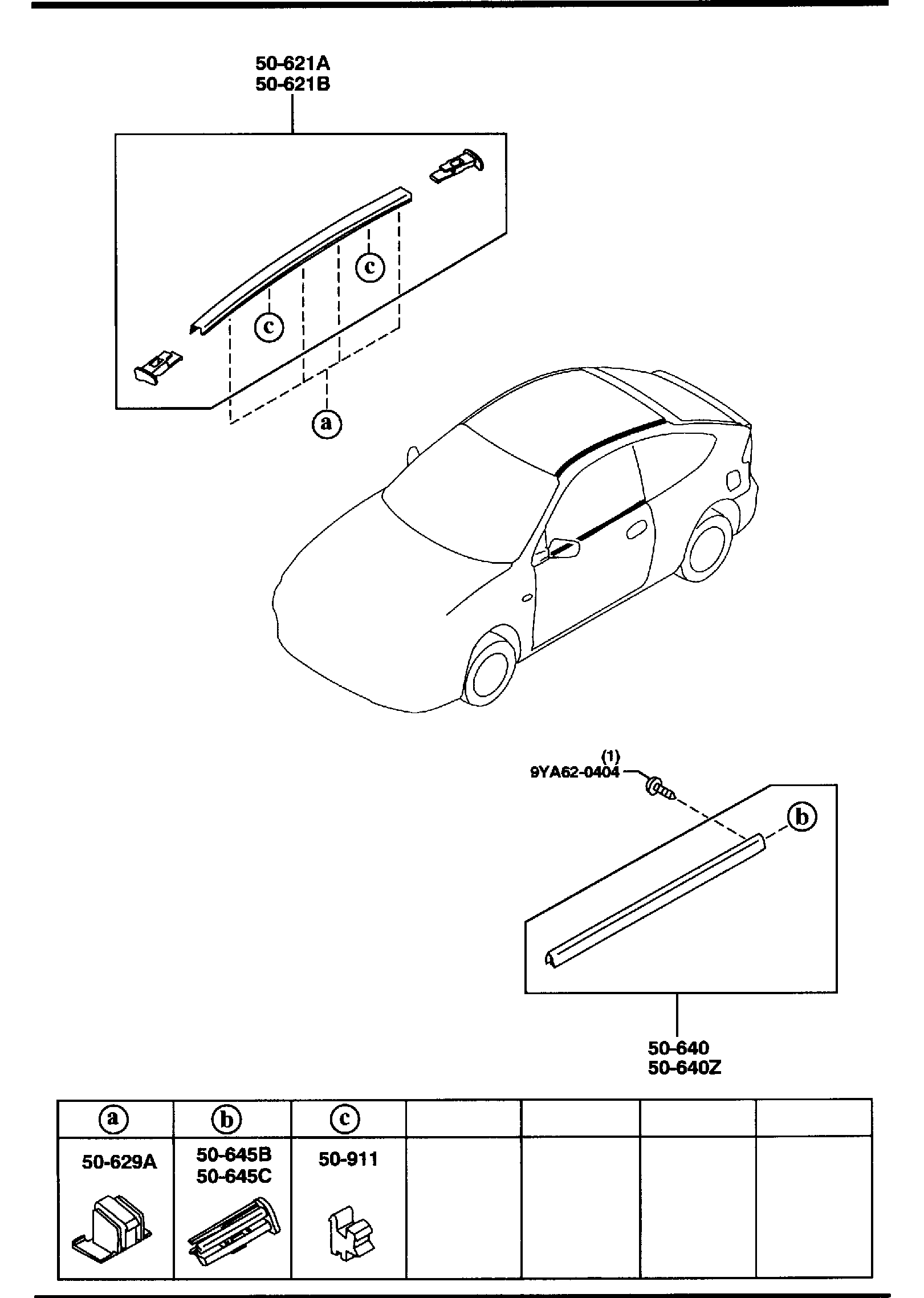 Diagram BODY MOULDINGS (3-DOOR) for your 2019 Mazda Mazda6   