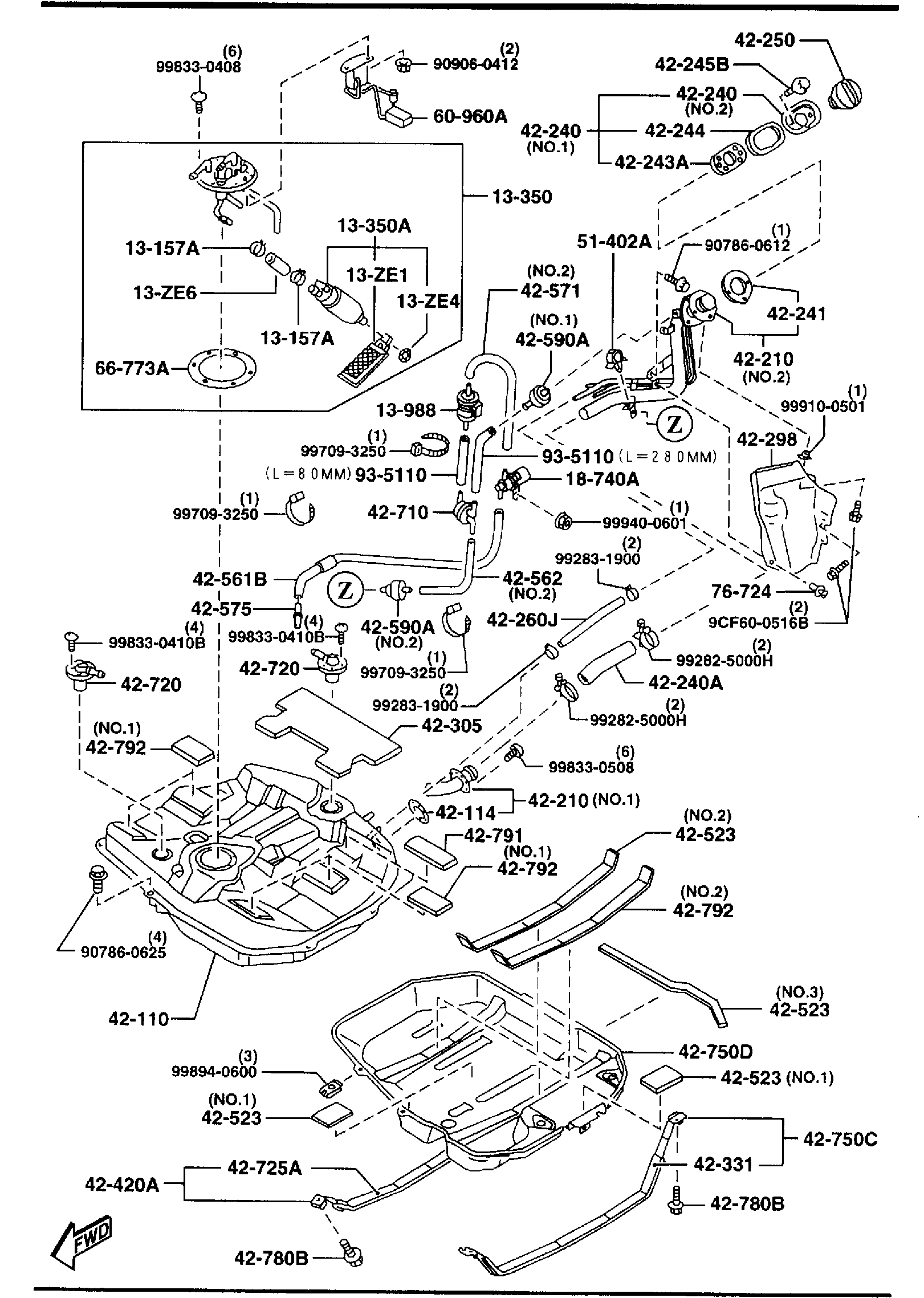 Diagram FUEL TANK for your 2020 Mazda CX-3   
