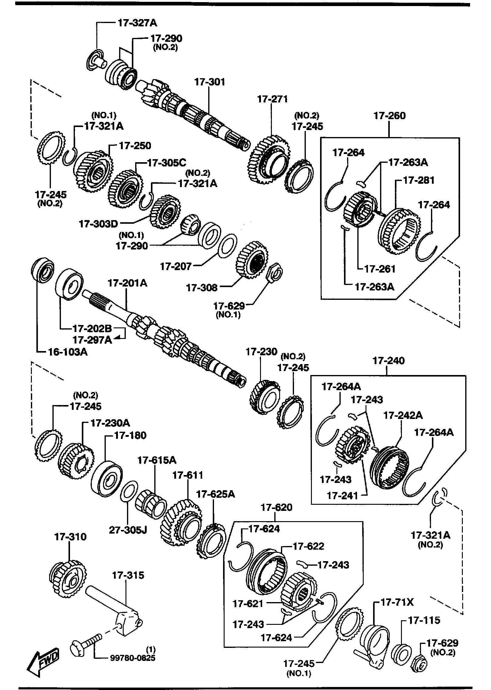 Diagram MANUAL TRANSMISSION GEARS (1500CC) for your 2011 Mazda CX-7   