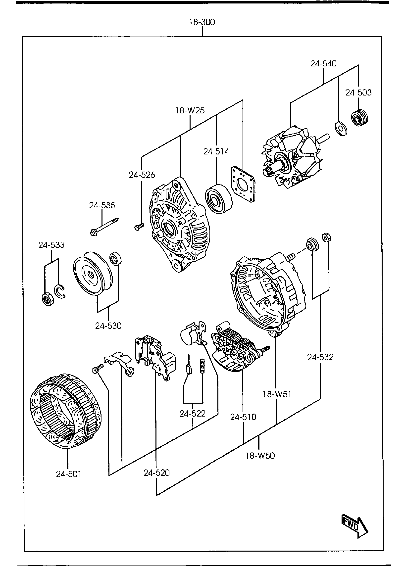 Diagram ALTERNATOR for your Mazda