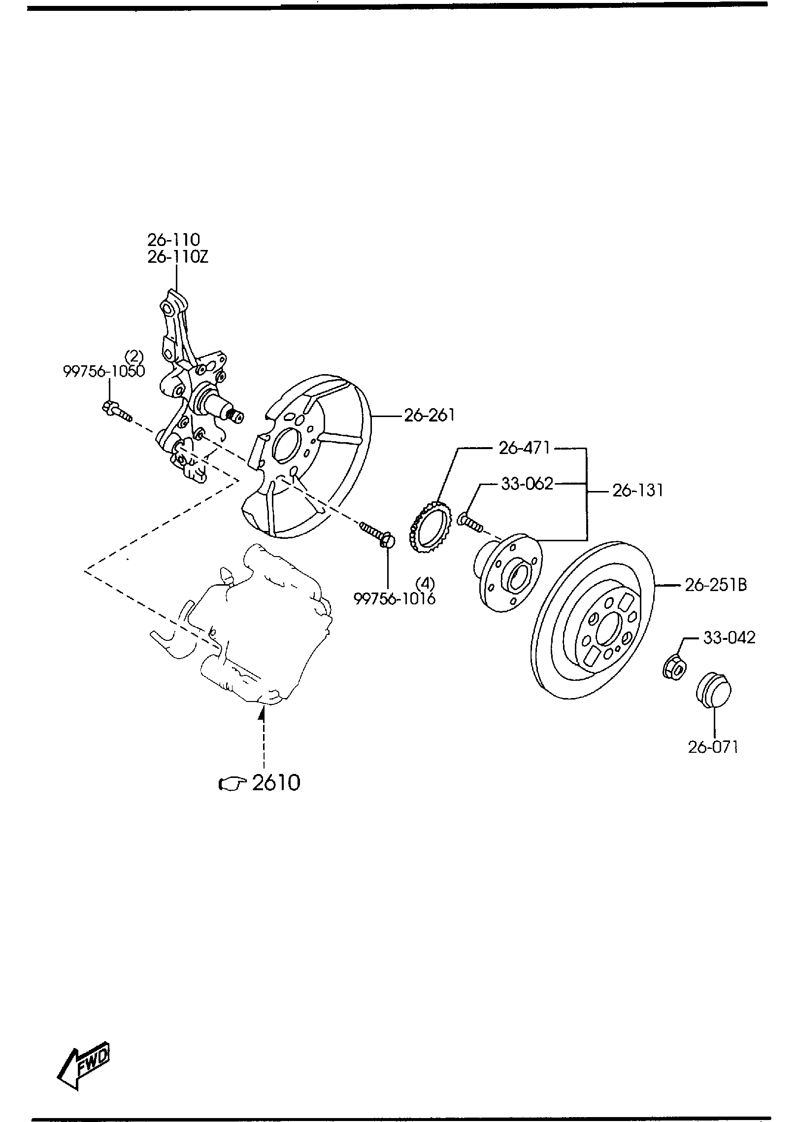 Diagram REAR AXLE (DISC BRAKE) for your 2012 Mazda Mazda3  HATCHBACK SIGNATURE 