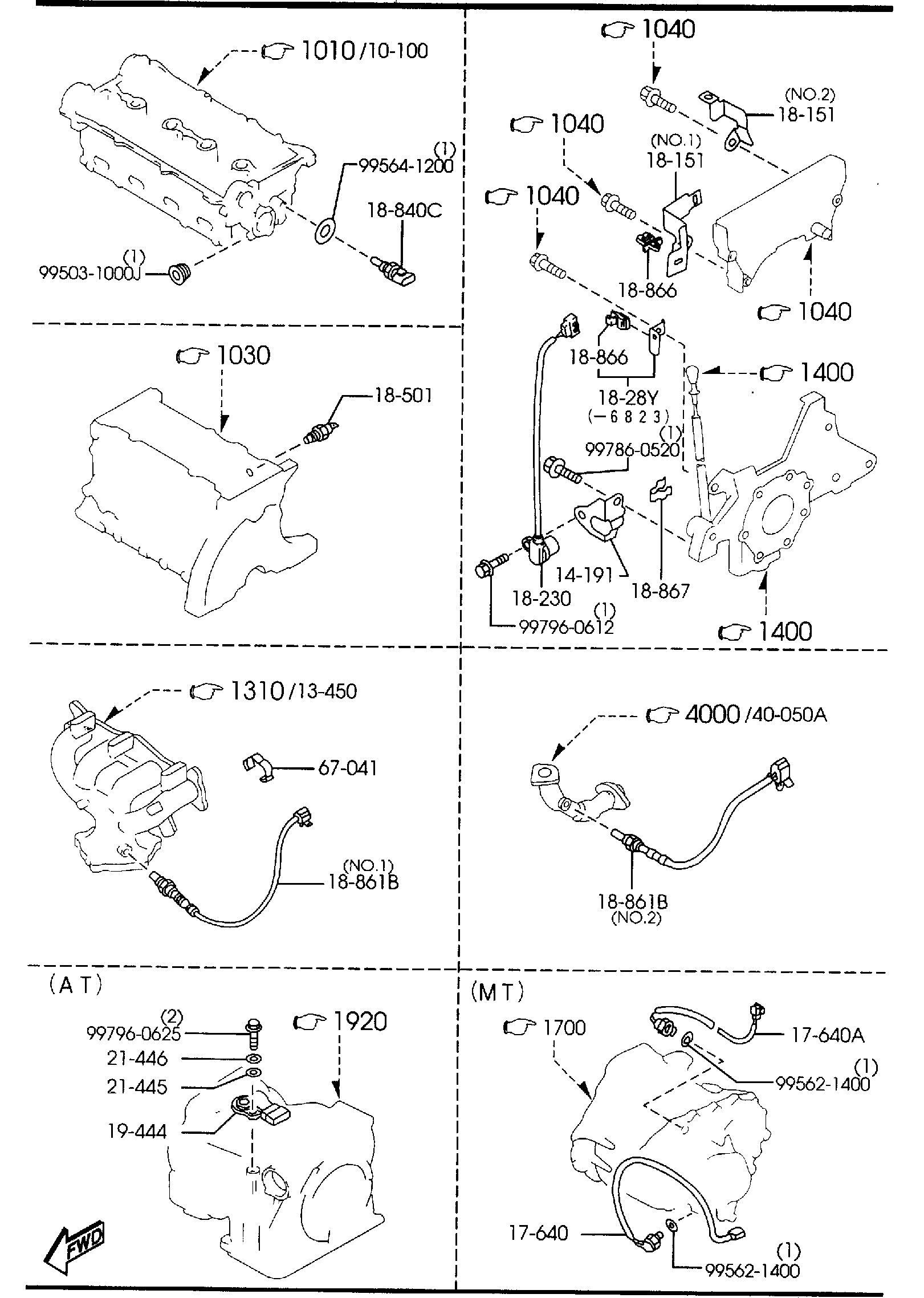 Diagram ENGINE SWITCHES & RELAYS (1500CC) for your 2015 Mazda CX-9  Touring 