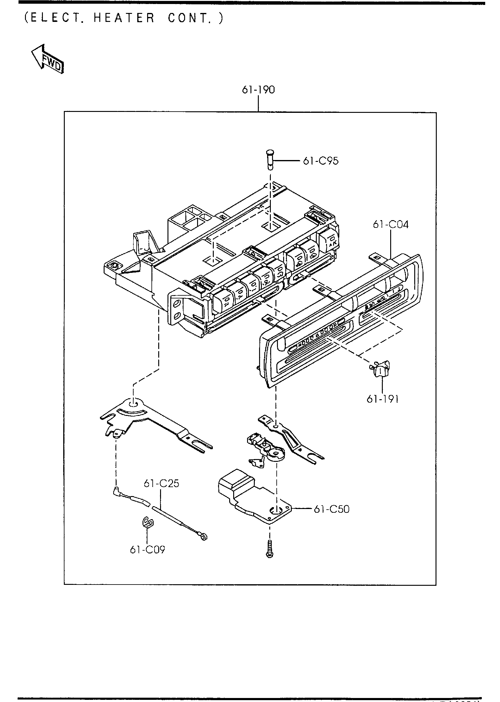 Full size assembly image of HEATER CONTROL COMPONENTS (1/2)