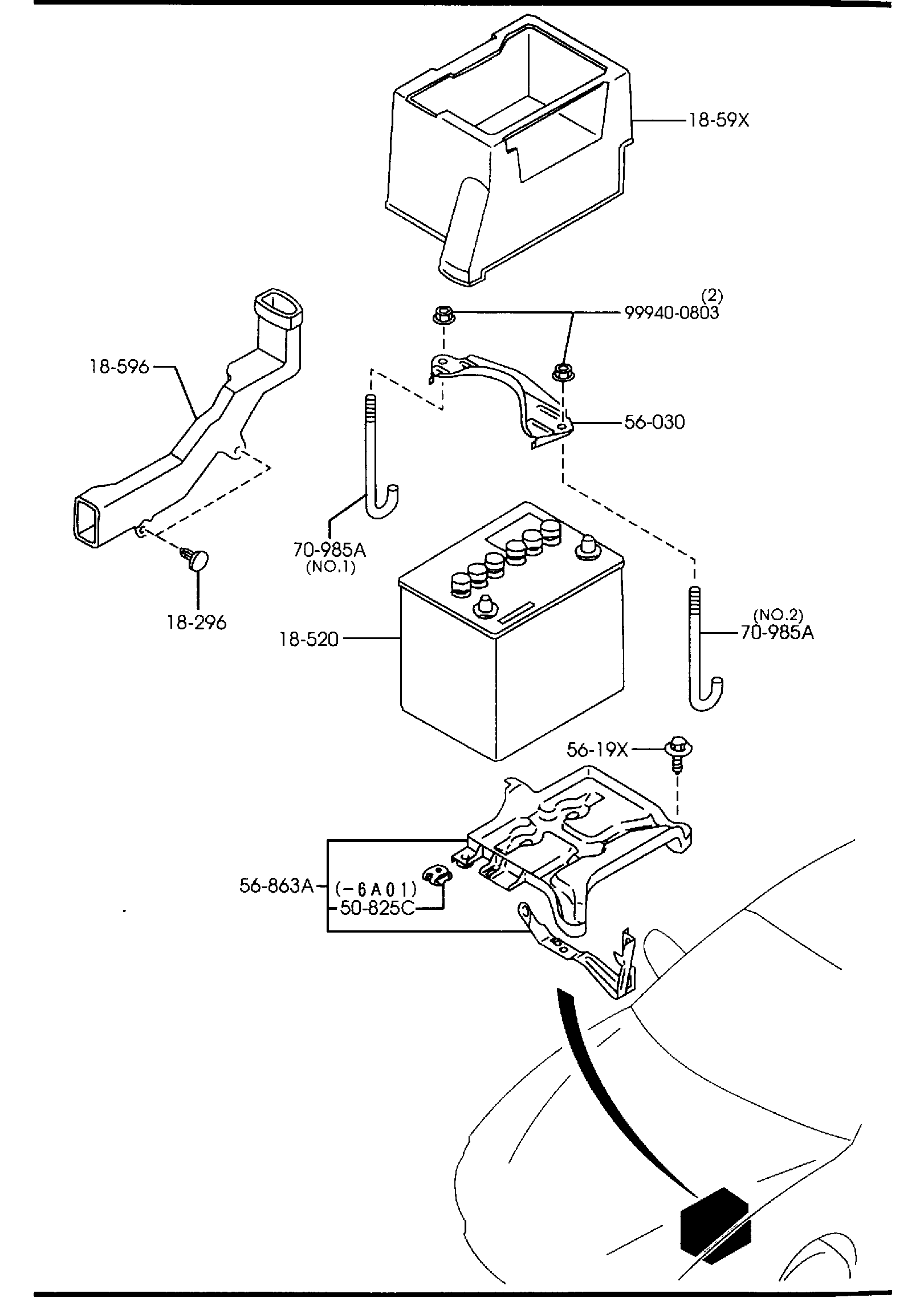Diagram BATTERY for your Mazda