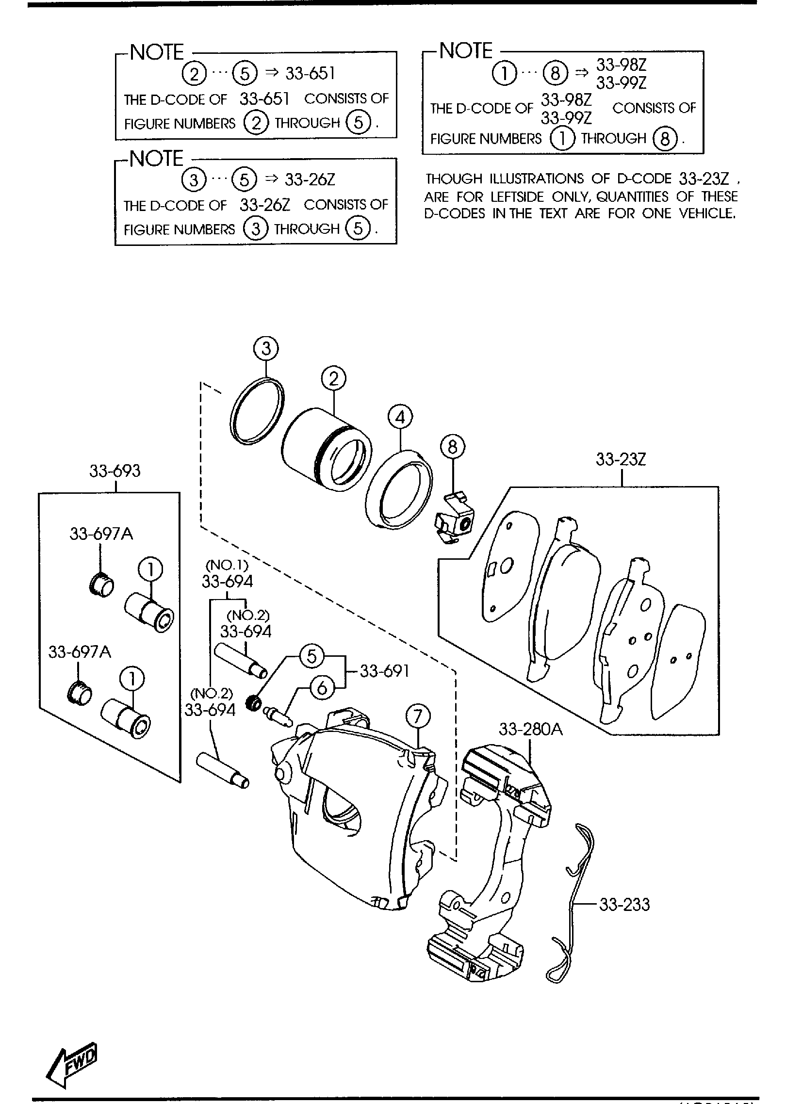 Diagram FRONT BRAKE MECHANISMS for your 2012 Mazda Mazda3   