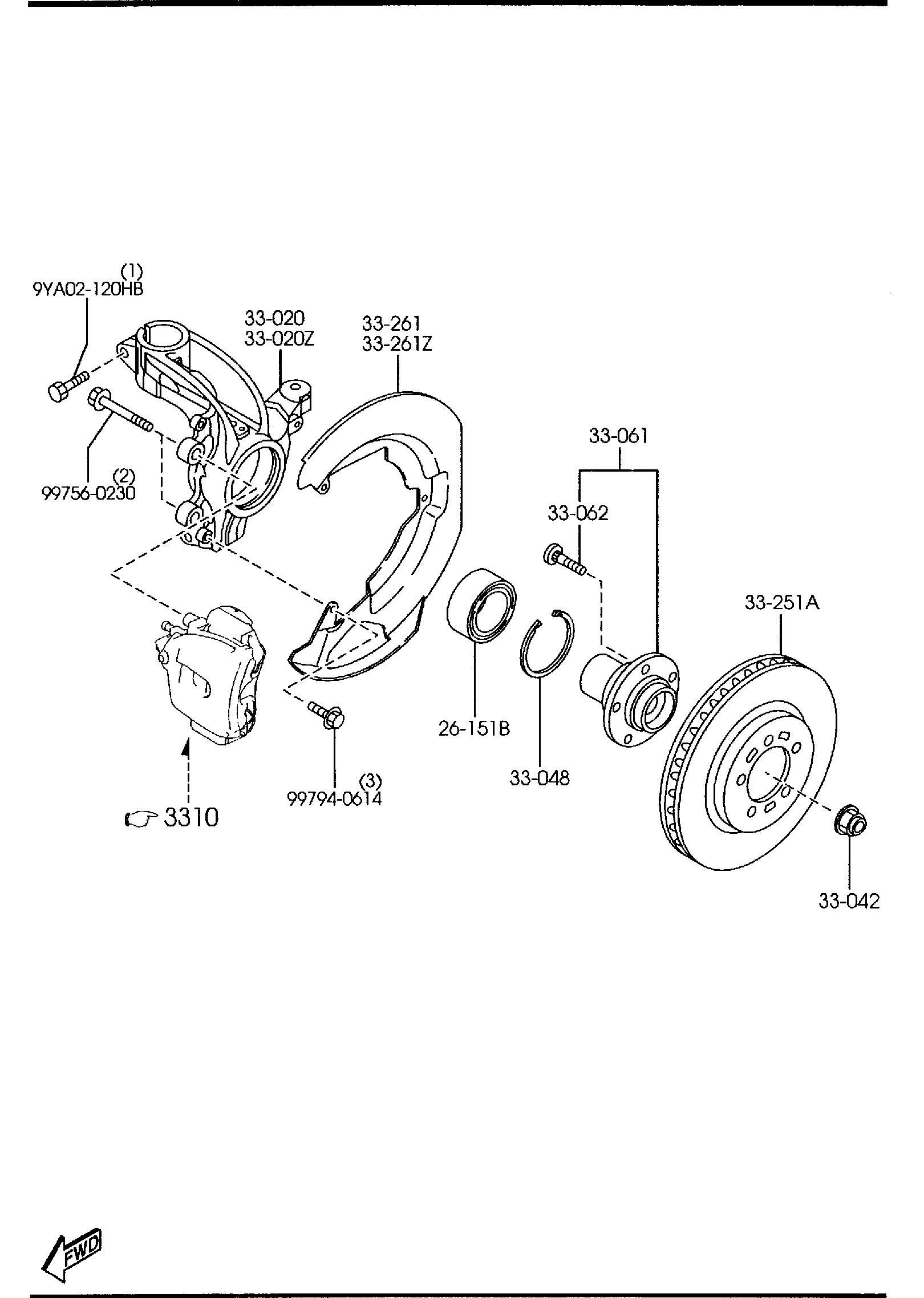 Diagram FRONT AXLE for your 2012 Mazda Mazda3  SEDAN IGT 