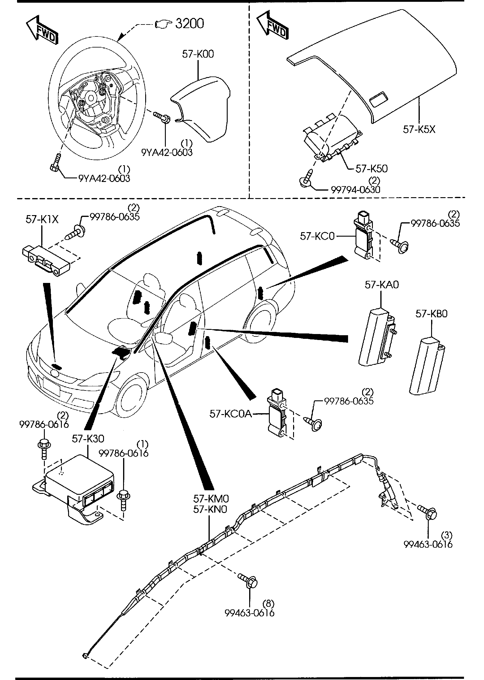 Diagram AIR BAG for your 2021 Mazda CX-30   