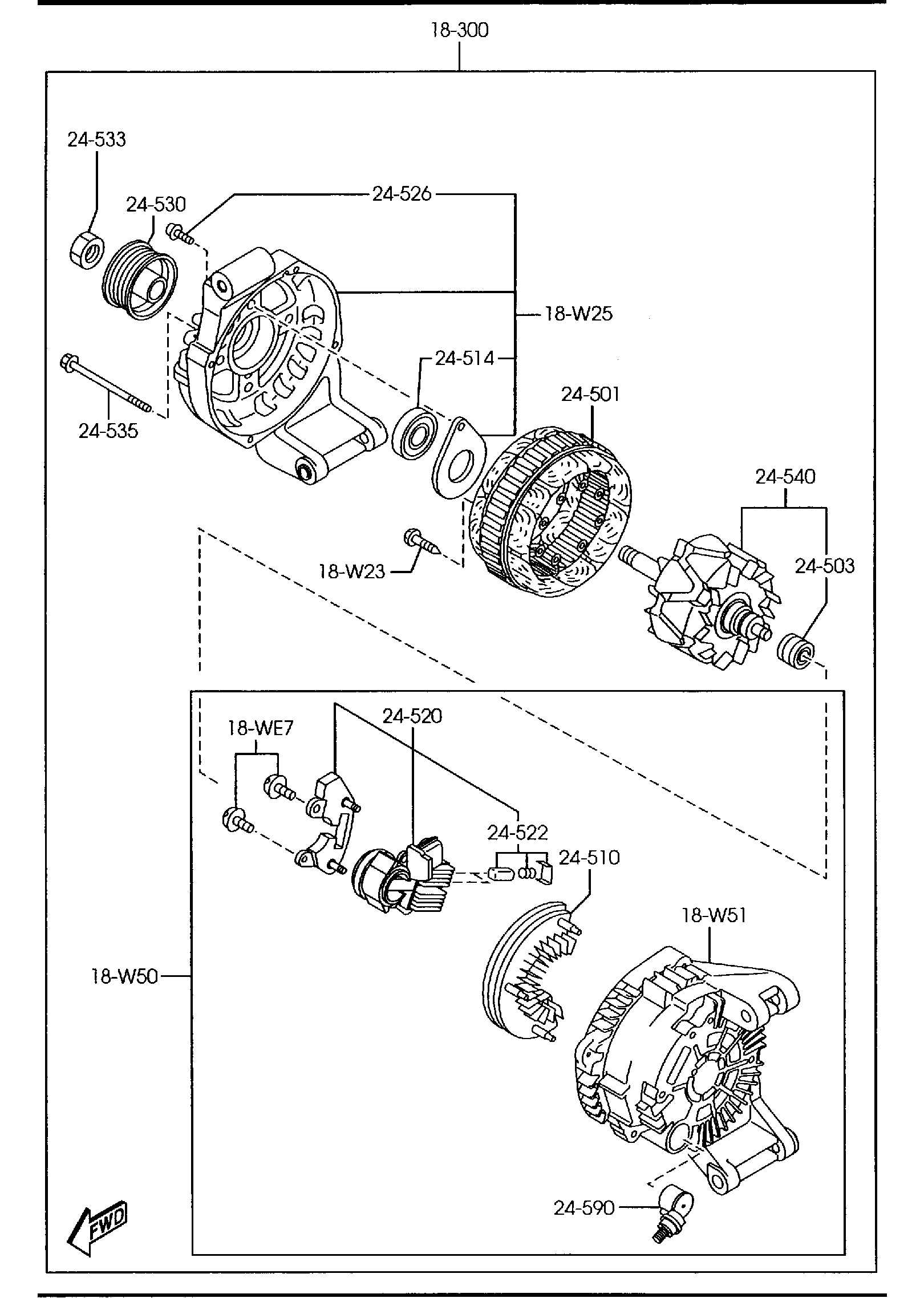 Diagram ALTERNATOR for your Mazda