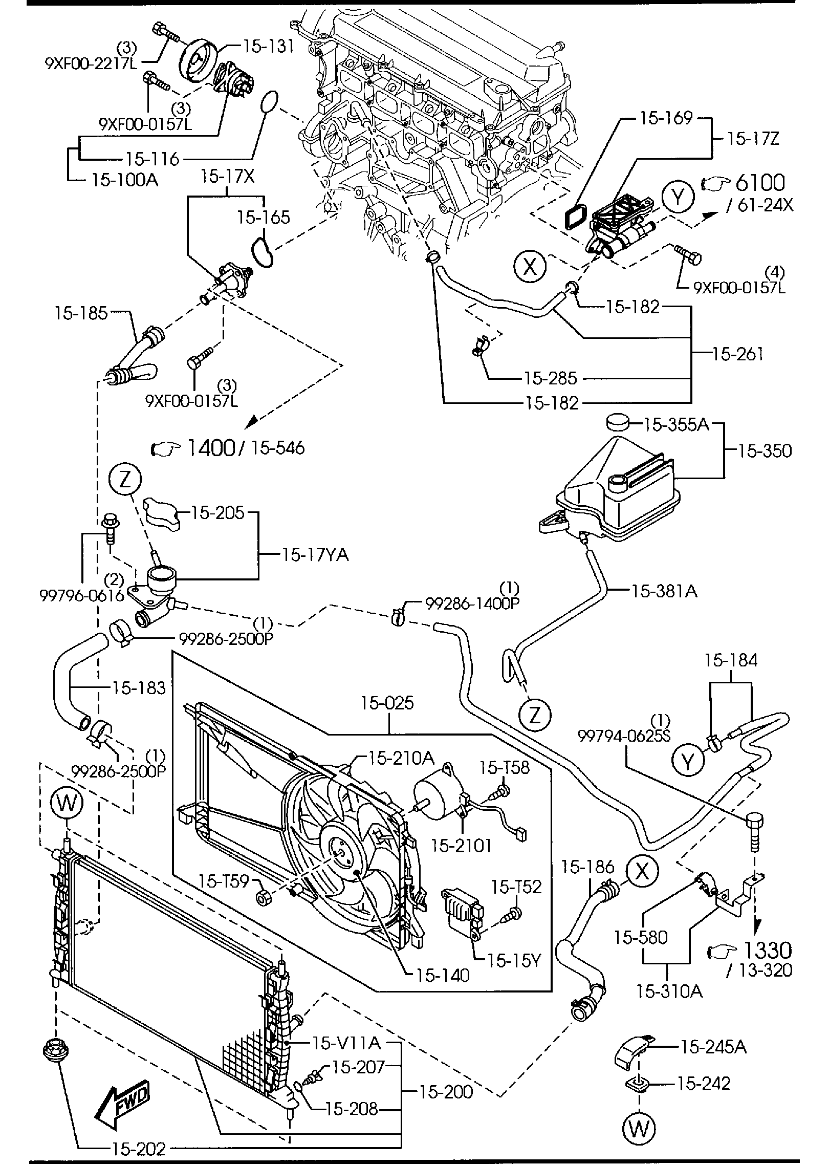 Diagram COOLING SYSTEM for your 2012 Mazda Mazda3 2.0L MT 2WD SEDAN ITR 