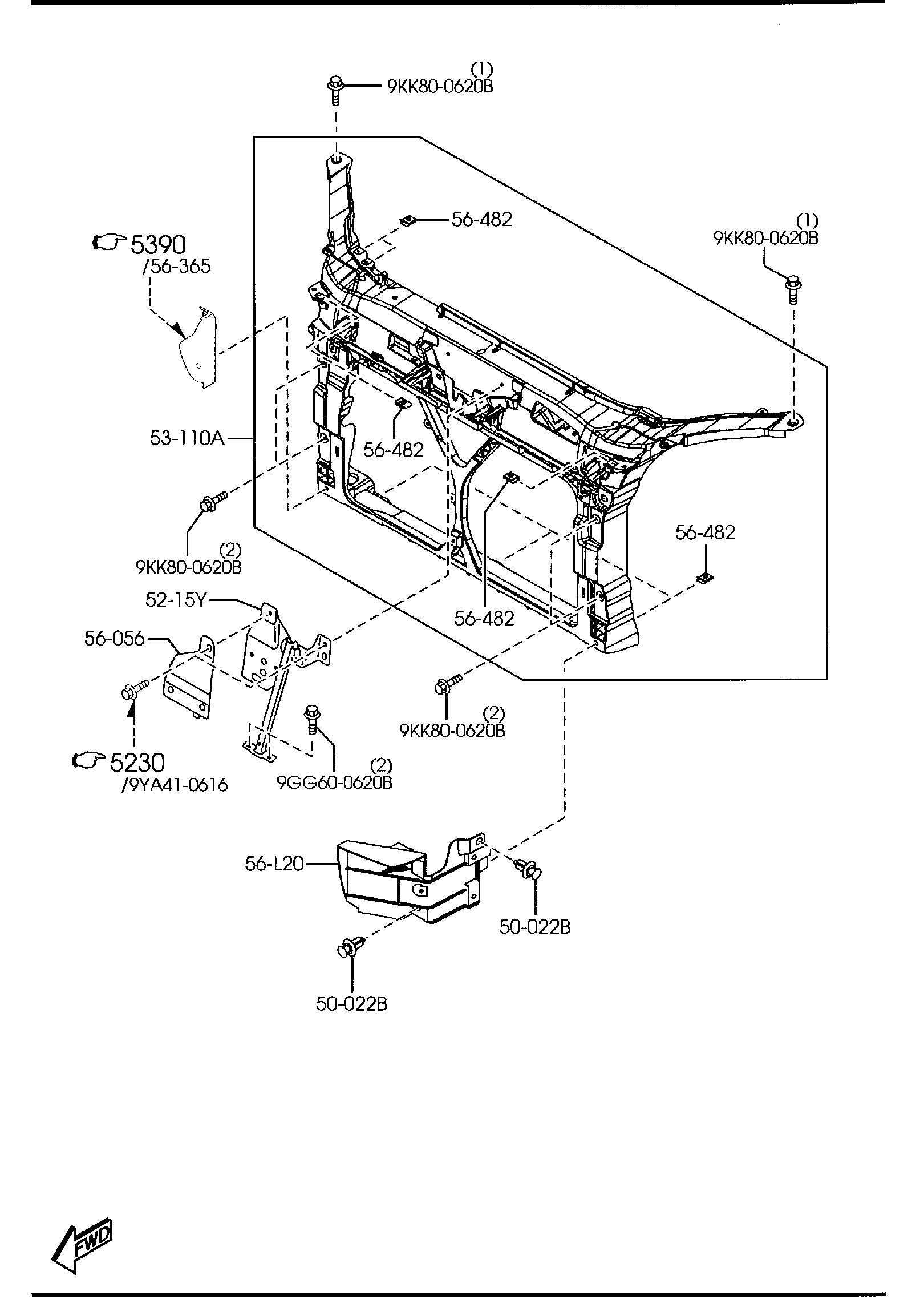 Diagram FRONT PANELS for your 2022 Mazda CX-9  Sport 