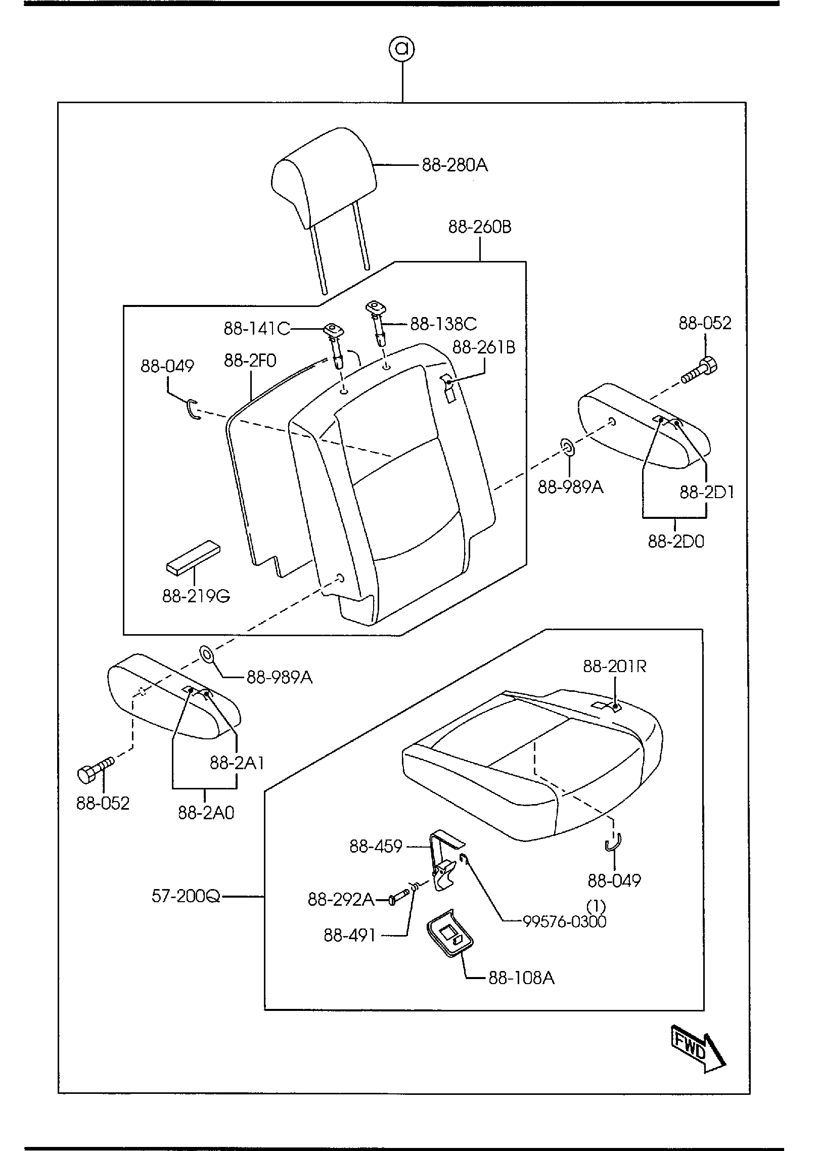 Full size assembly image of REAR NO.1 SEAT (1/6)