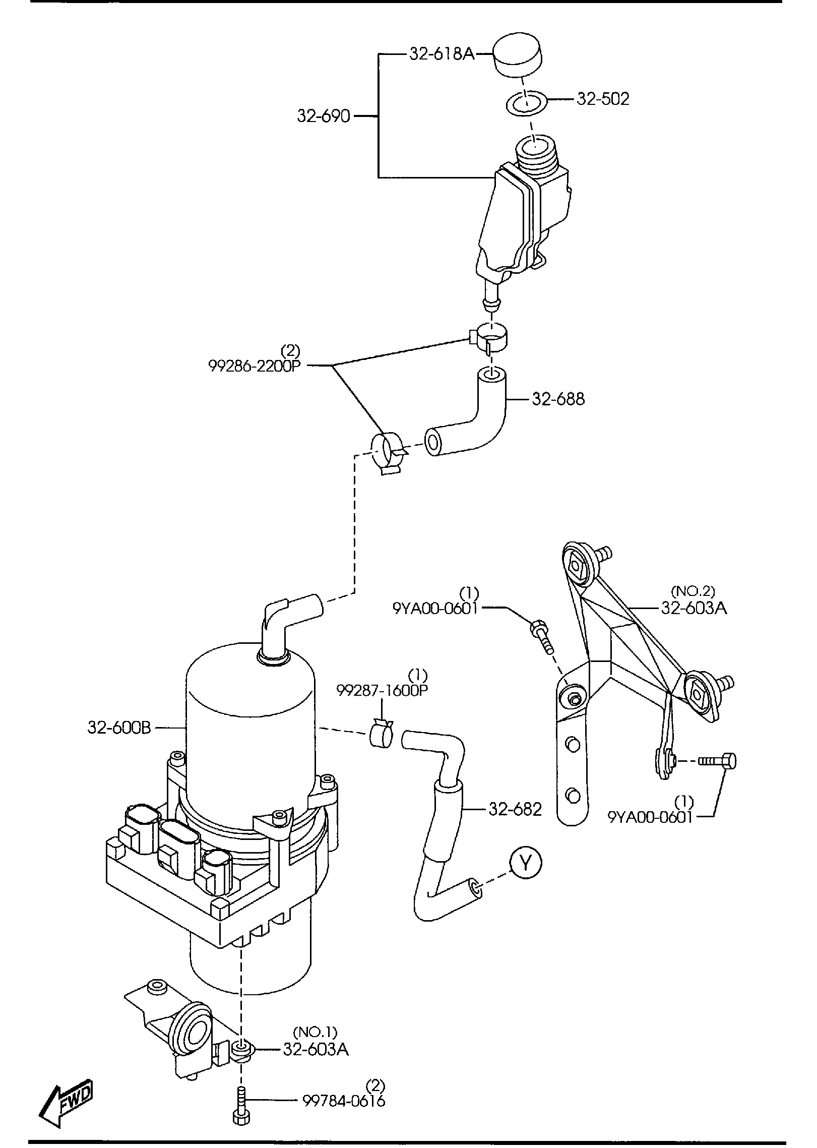 Diagram POWER STEERING SYSTEM for your 2005 Mazda Mazda6  SEDAN BASE 