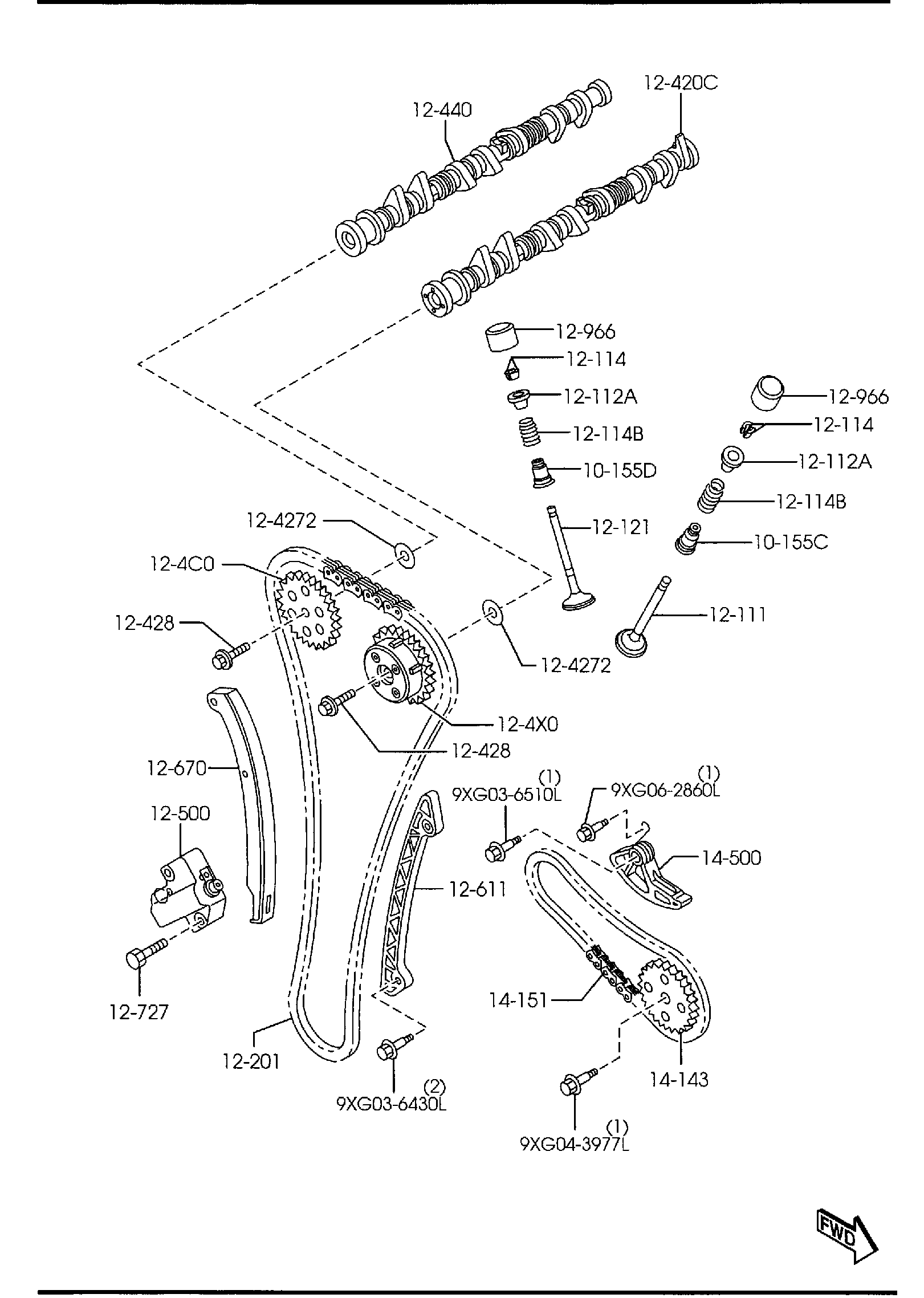 Diagram VALVE SYSTEM for your 2009 Mazda Mazda5  SPORT WAGON 