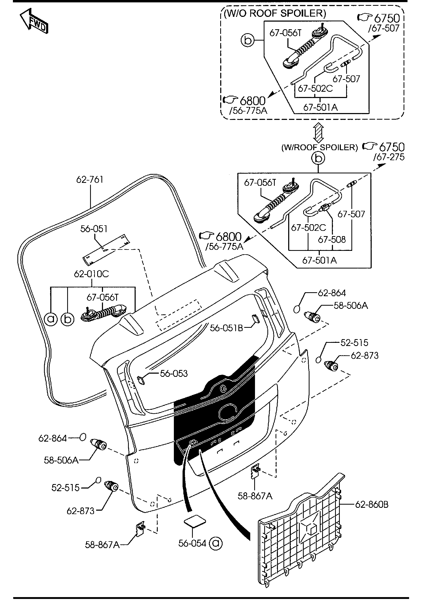 Diagram LIFT GATE for your Mazda