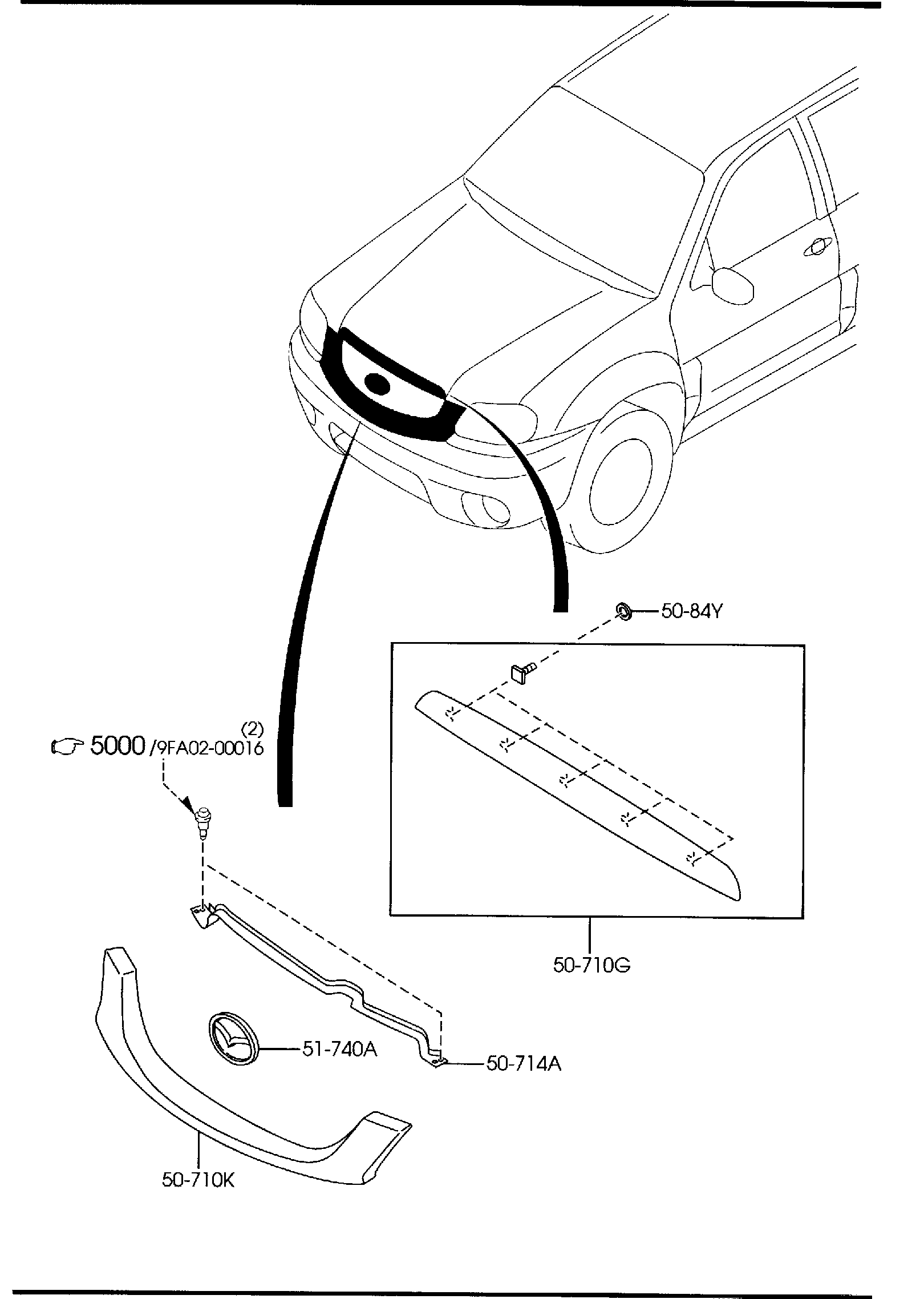 Diagram RADIATOR GRILLE for your 2015 Mazda MX-5 Miata   