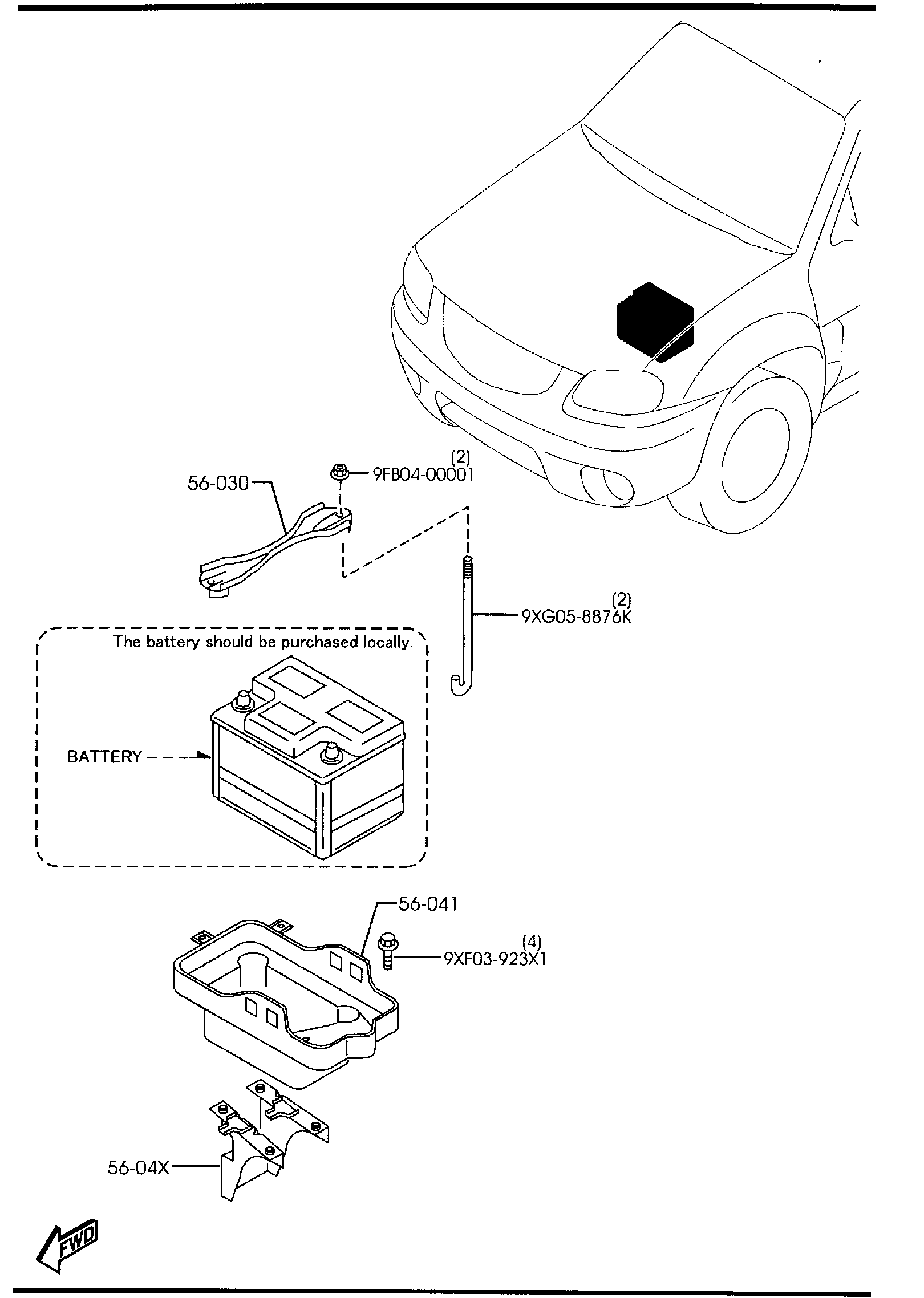 Diagram BATTERY for your 2013 Mazda Mazda6   