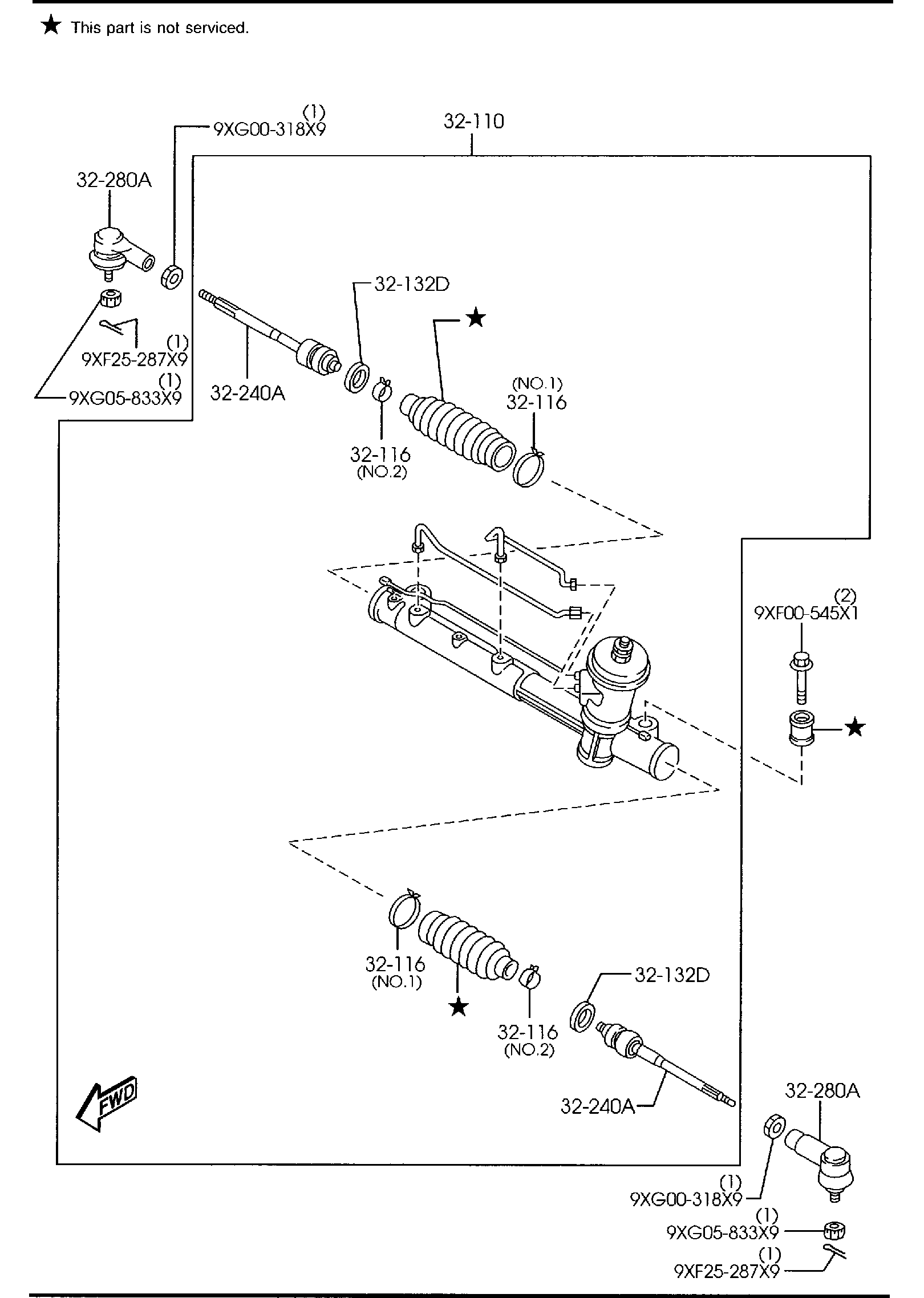 Diagram STEERING GEAR for your 2017 Mazda Mazda3  SEDAN TOURING (VIN Begins: JM1) 