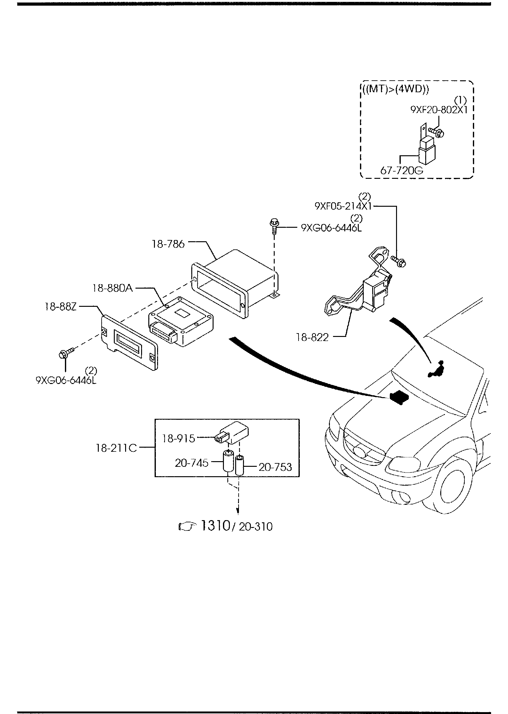 Diagram ENGINE SWITCHES & RELAYS (2000CC) for your 2013 Mazda Mazda6   