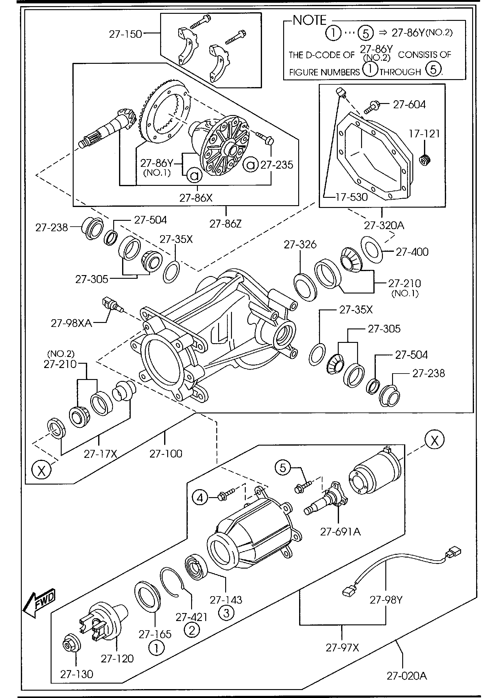 Diagram REAR DIFFERENTIALS (4WD) for your 2014 Mazda Mazda3  SEDAN I (VIN Begins: JM1) 