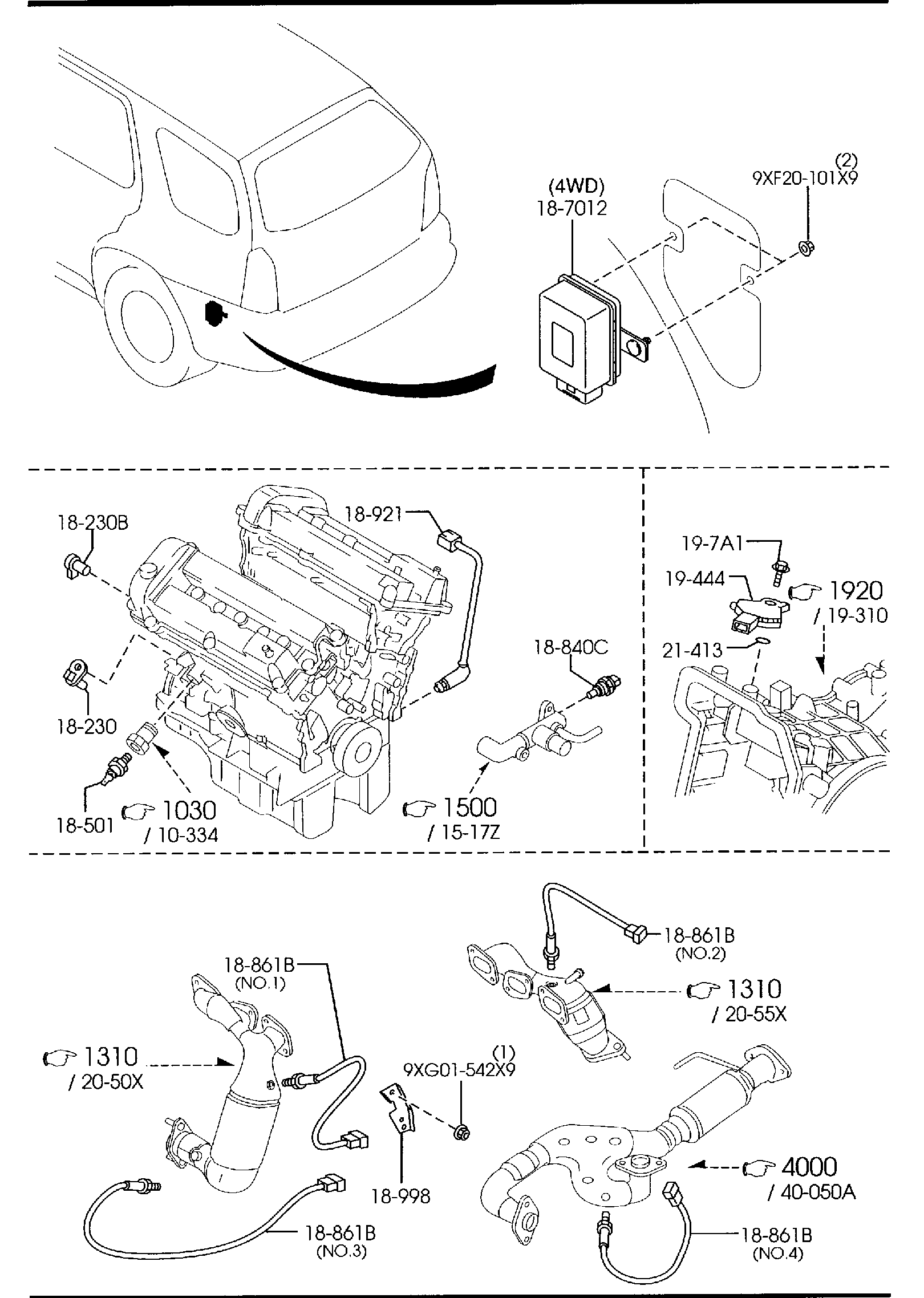 Diagram ENGINE SWITCHES & RELAYS (3000CC) for your 2008 Mazda MX-5 Miata   