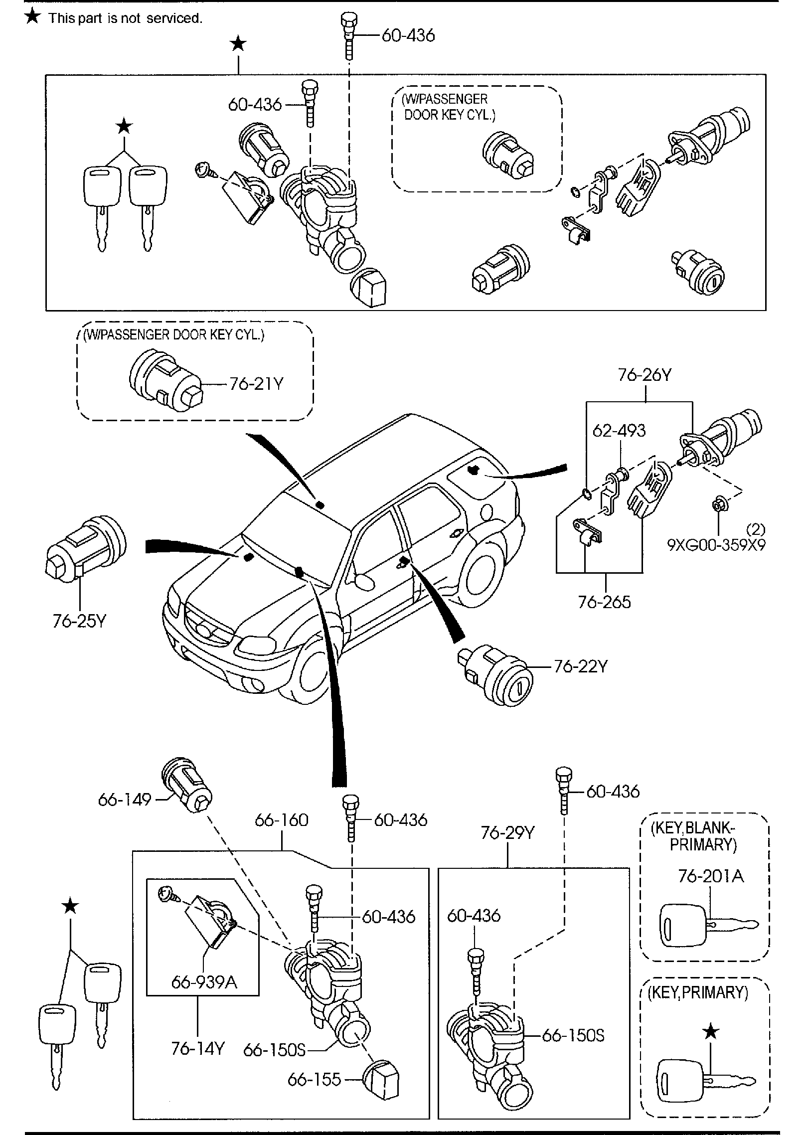 Diagram KEY SETS for your 2009 Mazda Mazda5   