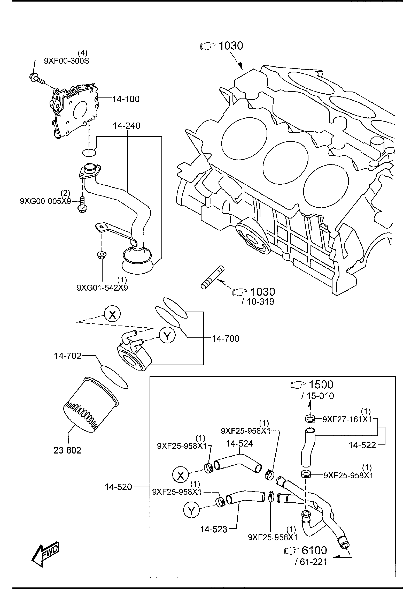 Diagram OIL PUMP & FILTER (3000CC) for your 2019 Mazda CX-5   