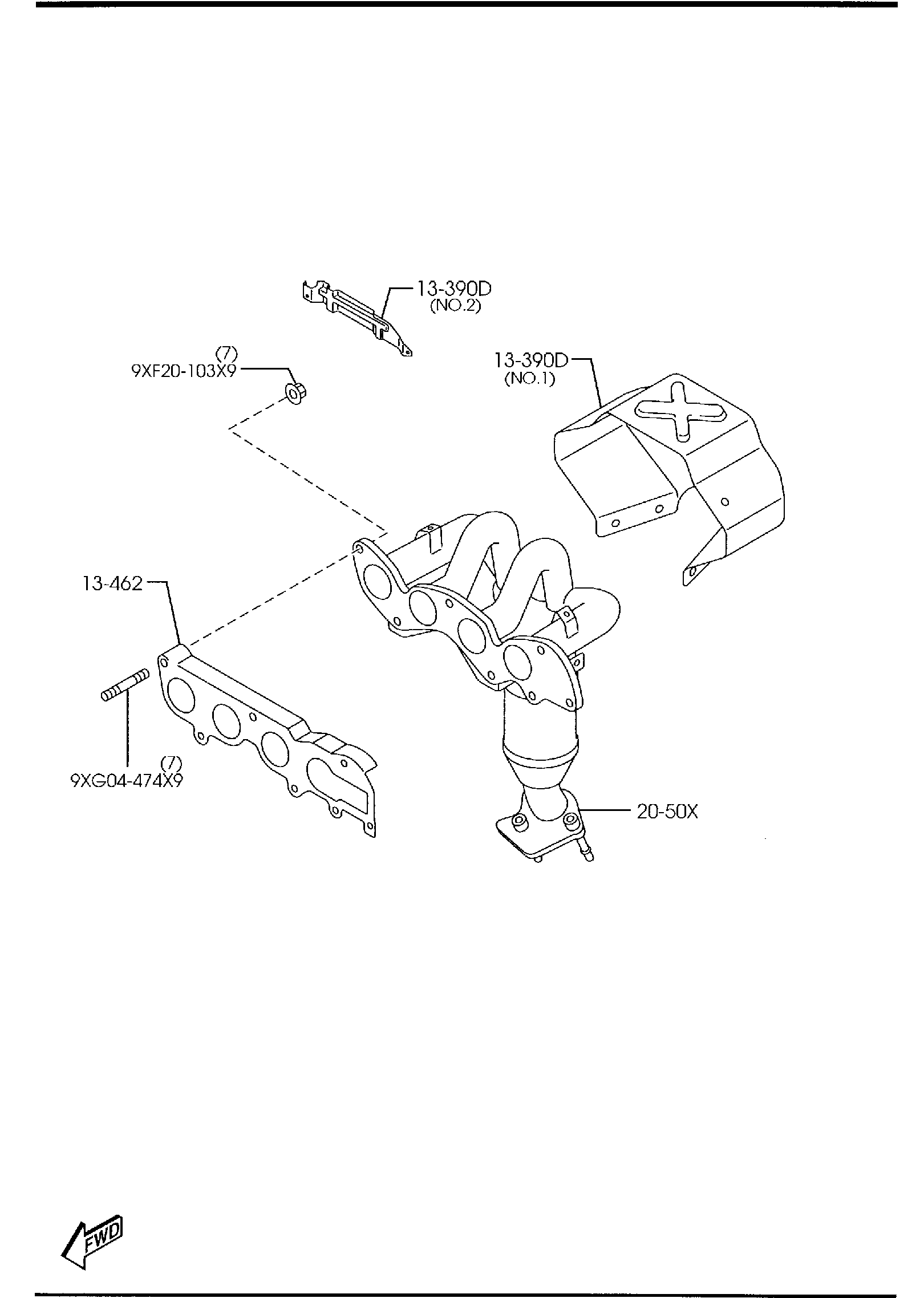 Diagram EXHAUST MANIFOLD (2300CC) for your 2015 Mazda CX-5   