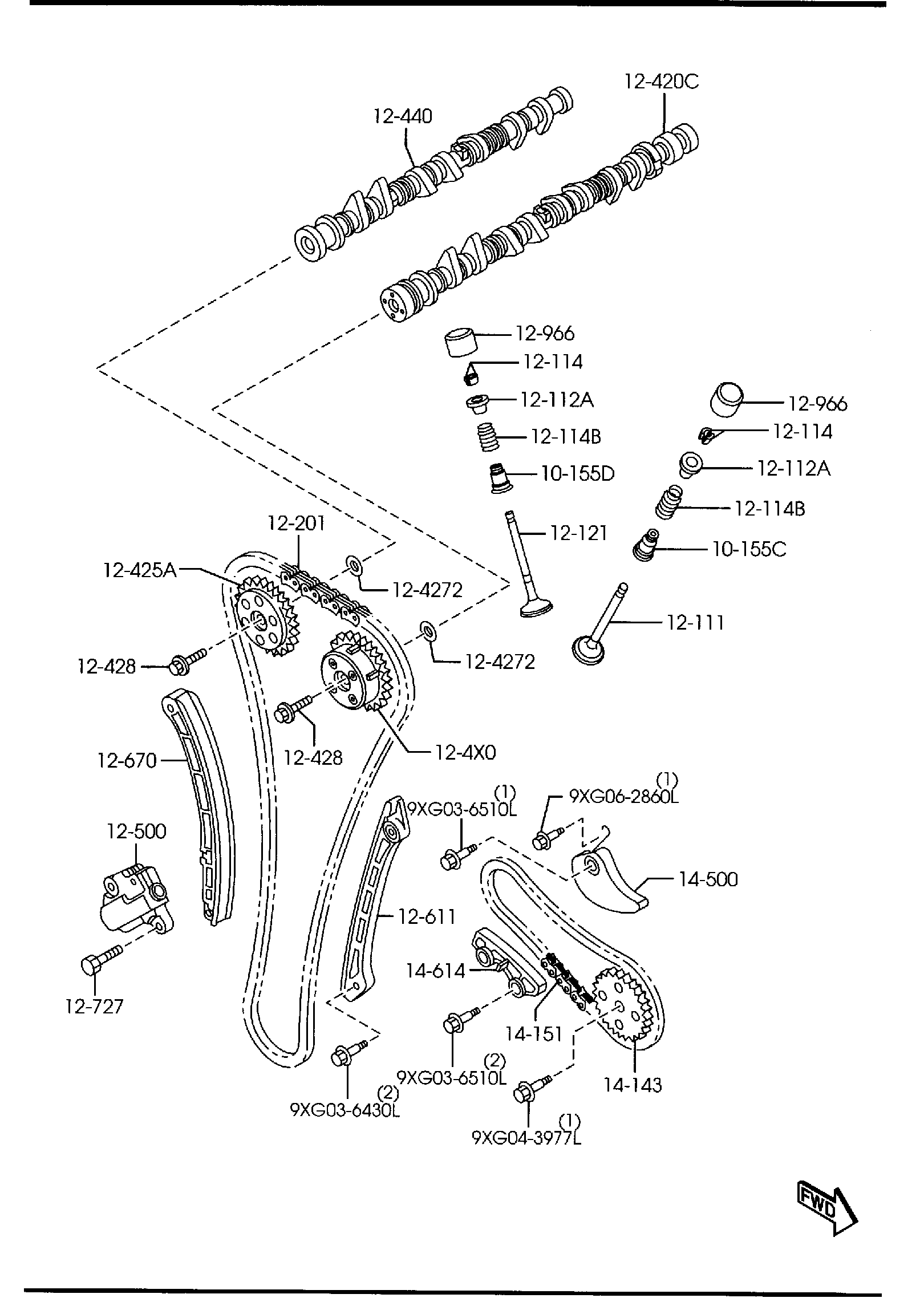 Diagram VALVE SYSTEM for your 2004 Mazda Mazda6   