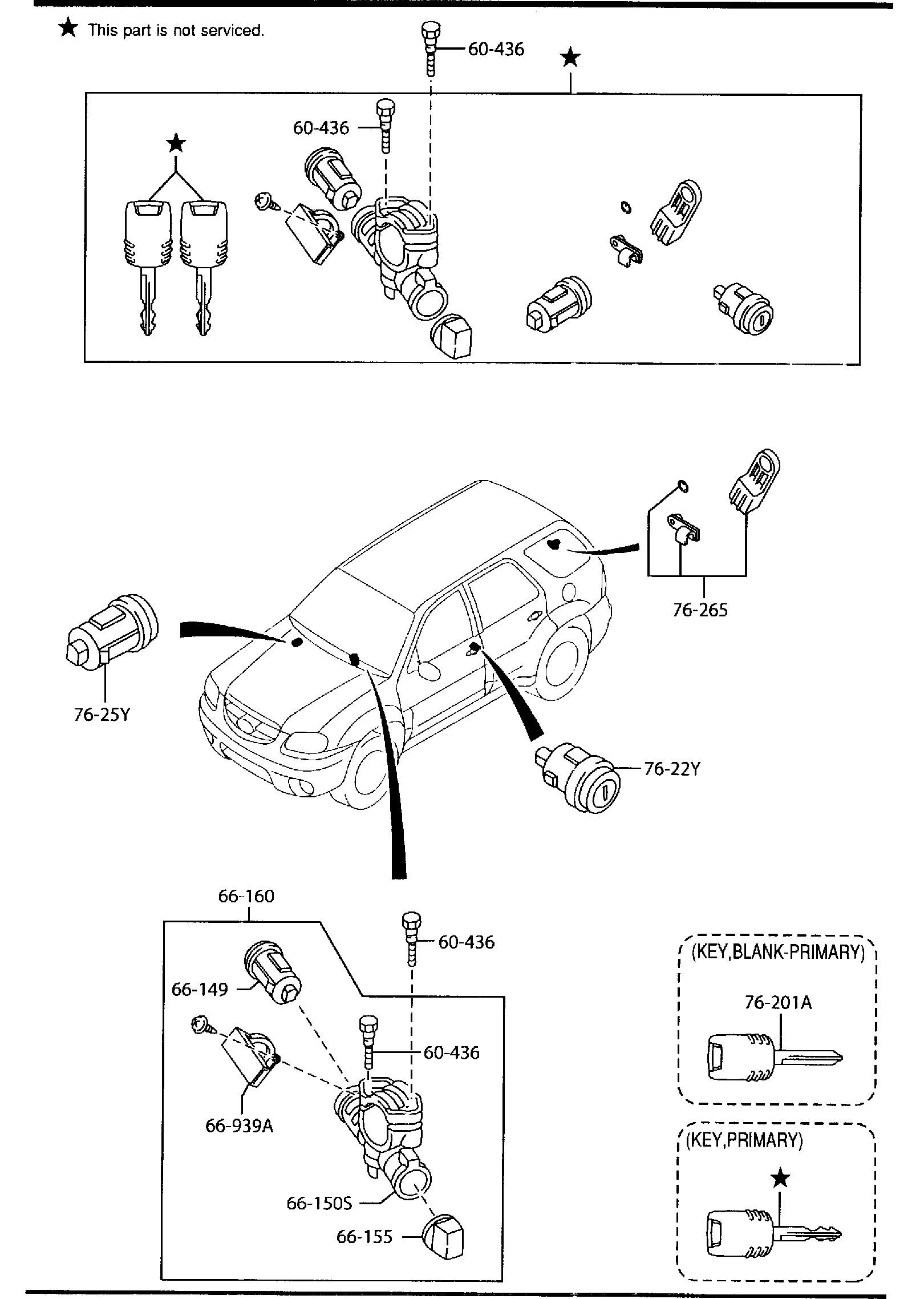 Diagram KEY SETS for your 2009 Mazda Mazda5   