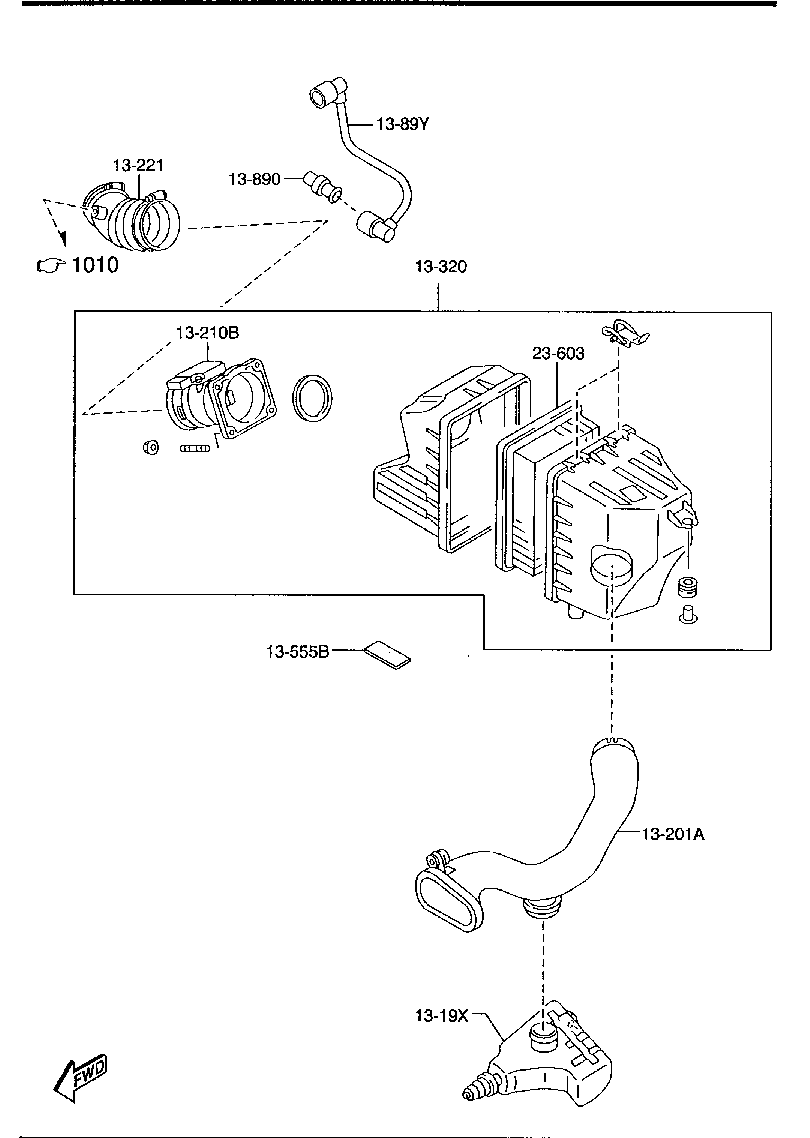Diagram AIR CLEANER (3000CC) for your 2001 Mazda MX-5 Miata  SPECIAL 