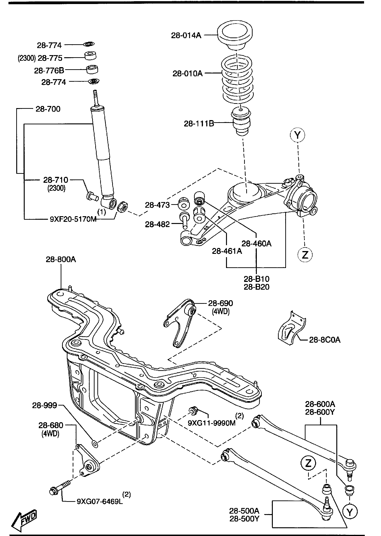 Diagram REAR SUSPENSION MECHANISMS for your 2017 Mazda CX-5   