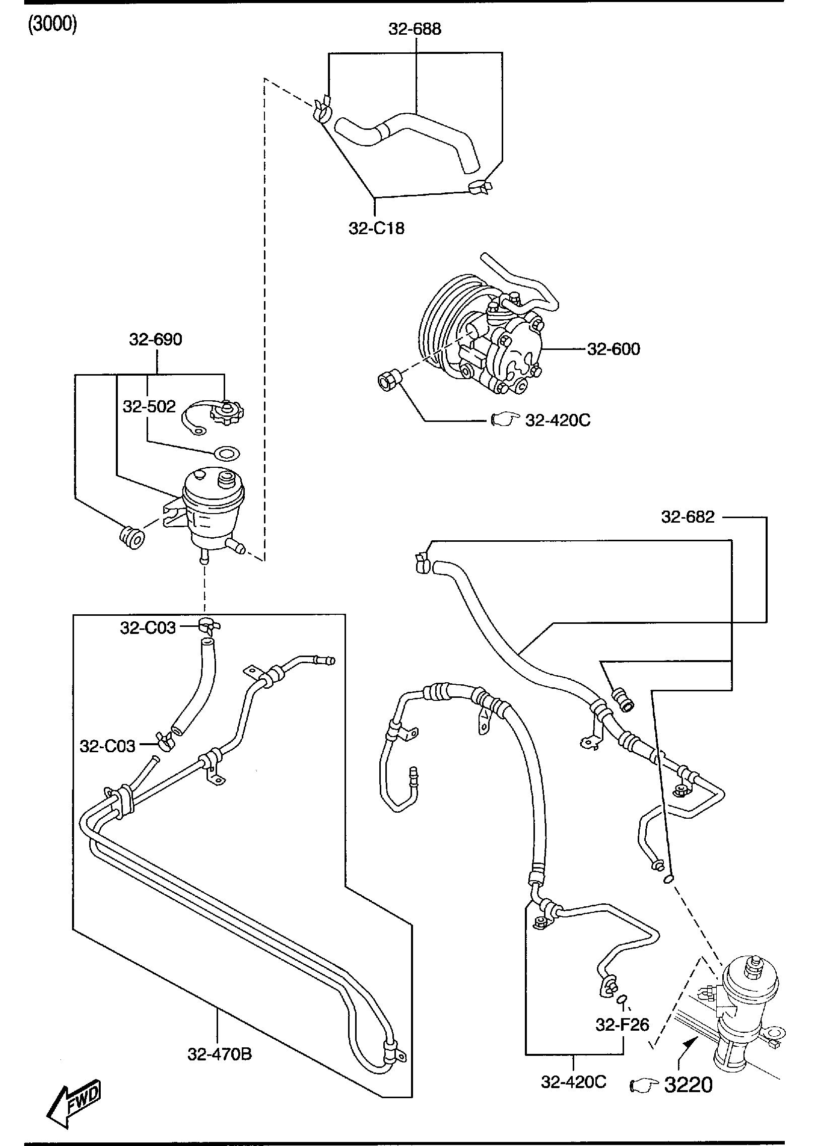 Diagram POWER STEERING SYSTEM for your 2017 Mazda MX-5 Miata 2.0L AT RF G-TOURING 