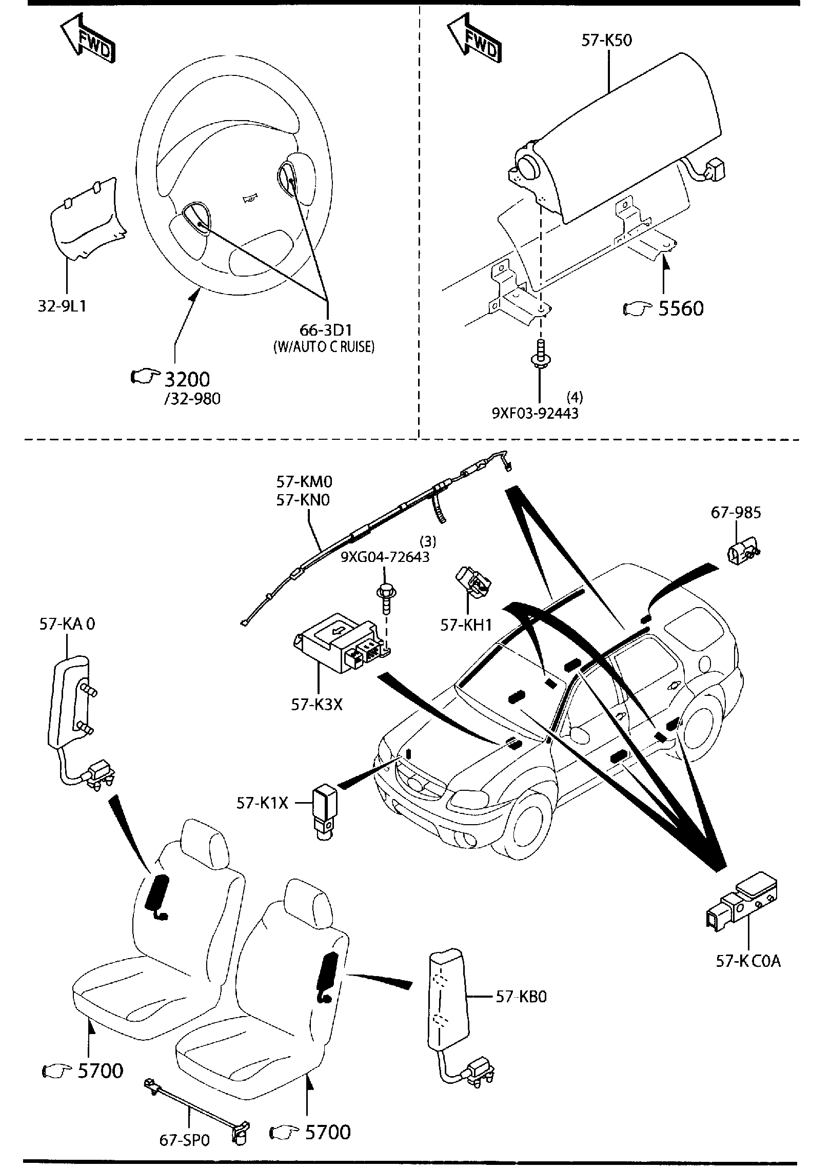 Diagram AIR BAG for your 2012 Mazda MX-5 Miata   