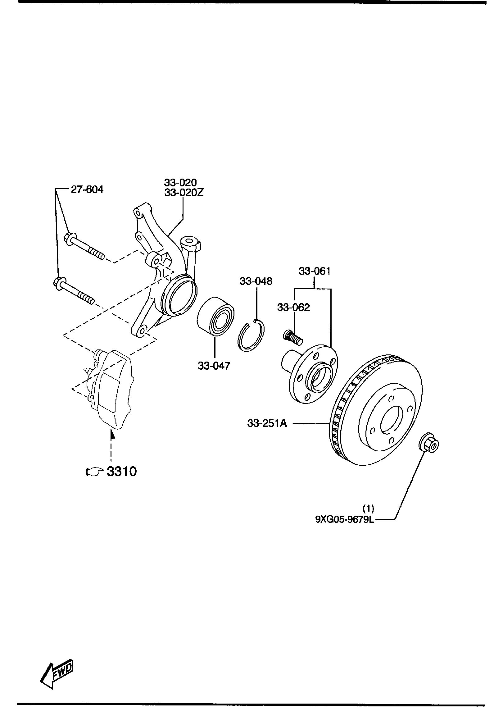 Diagram FRONT AXLE for your 2010 Mazda Tribute 2.5L AT 2WD I SPORT 