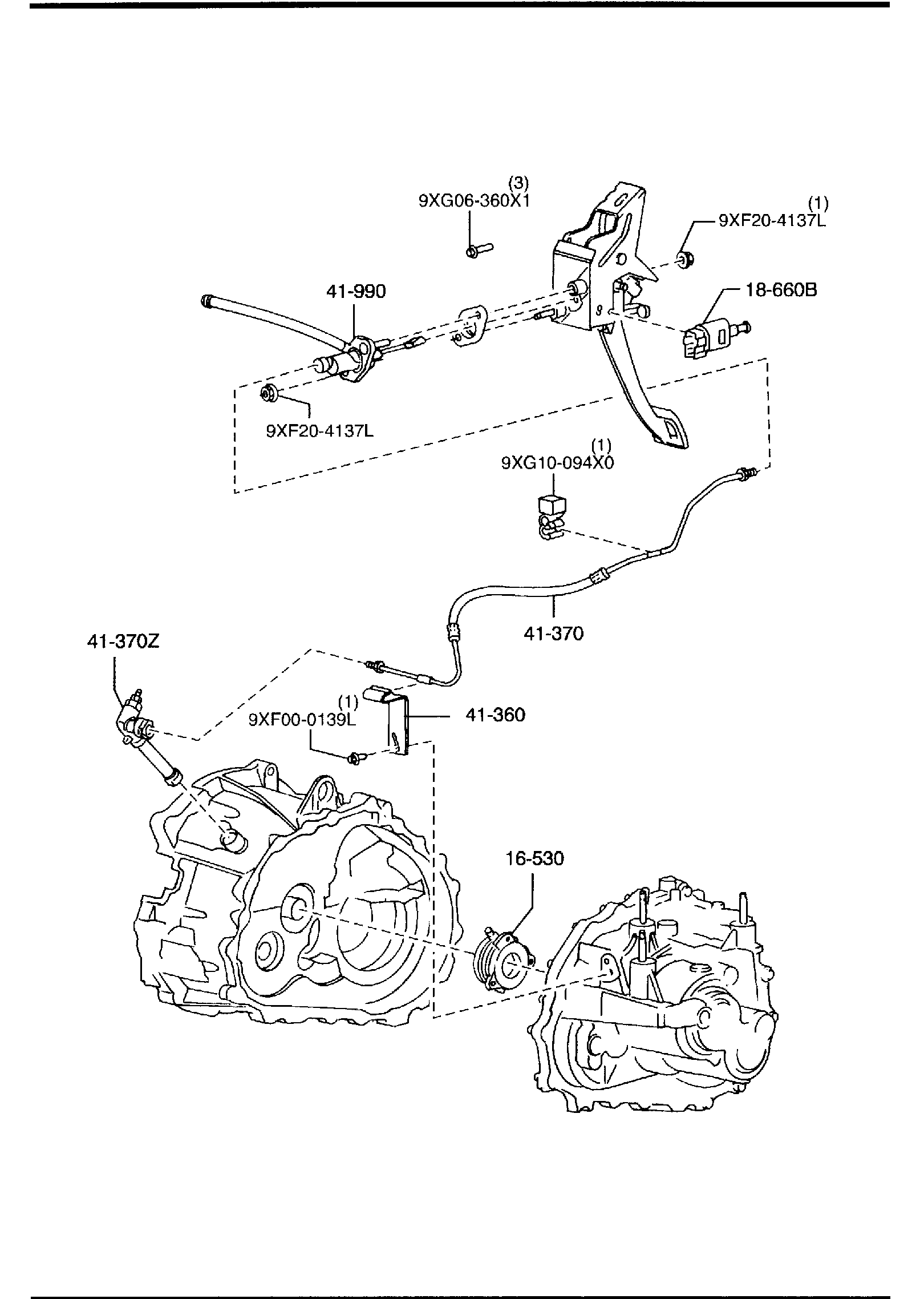 Diagram CLUTCH RELEASE & MASTER CYLINDERS (MANUAL TRANSMISSION) for your 2016 Mazda Mazda3  HATCHBACK I (VIN Begins: 3MZ) 