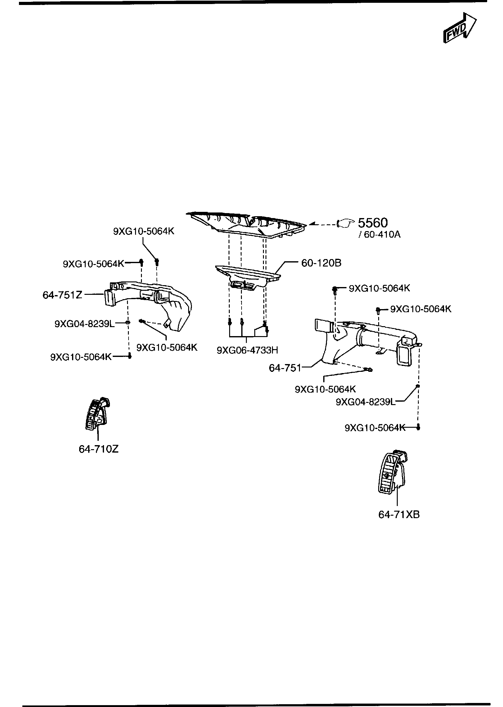 Diagram VENTILATOR for your 2009 Mazda Tribute 2.5L AT 4WD I GT 