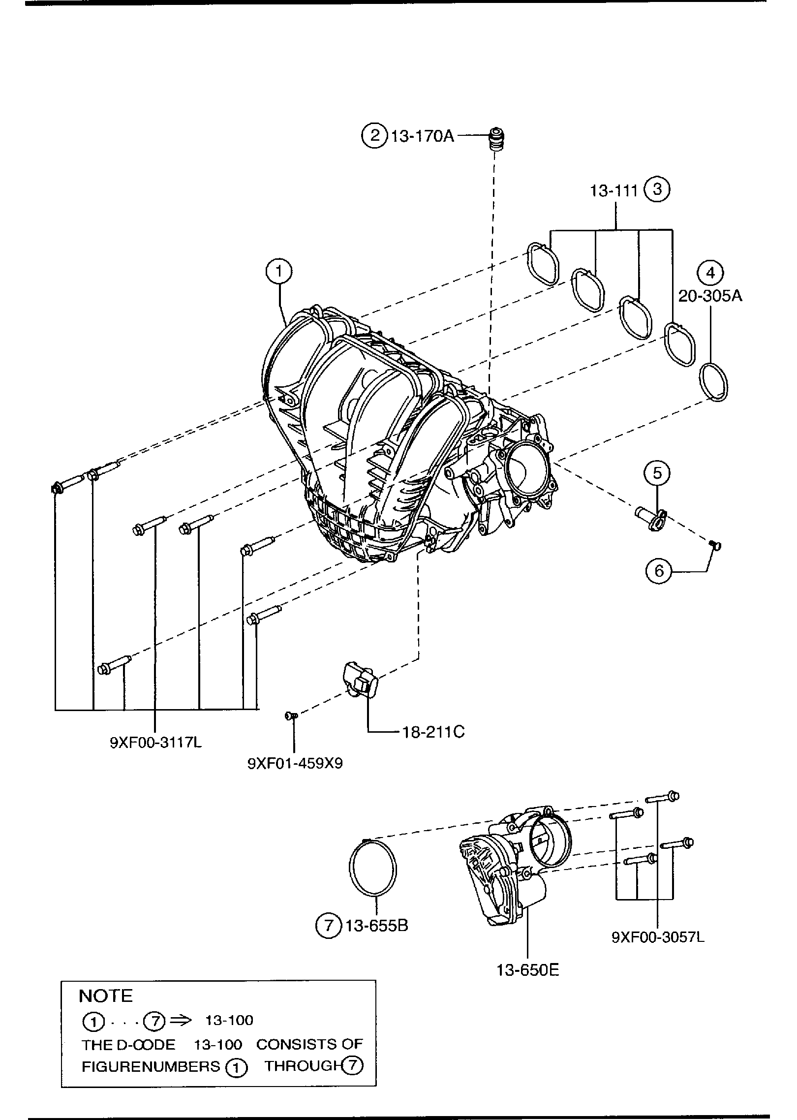 Diagram INLET MANIFOLD (2500CC) for your Mazda