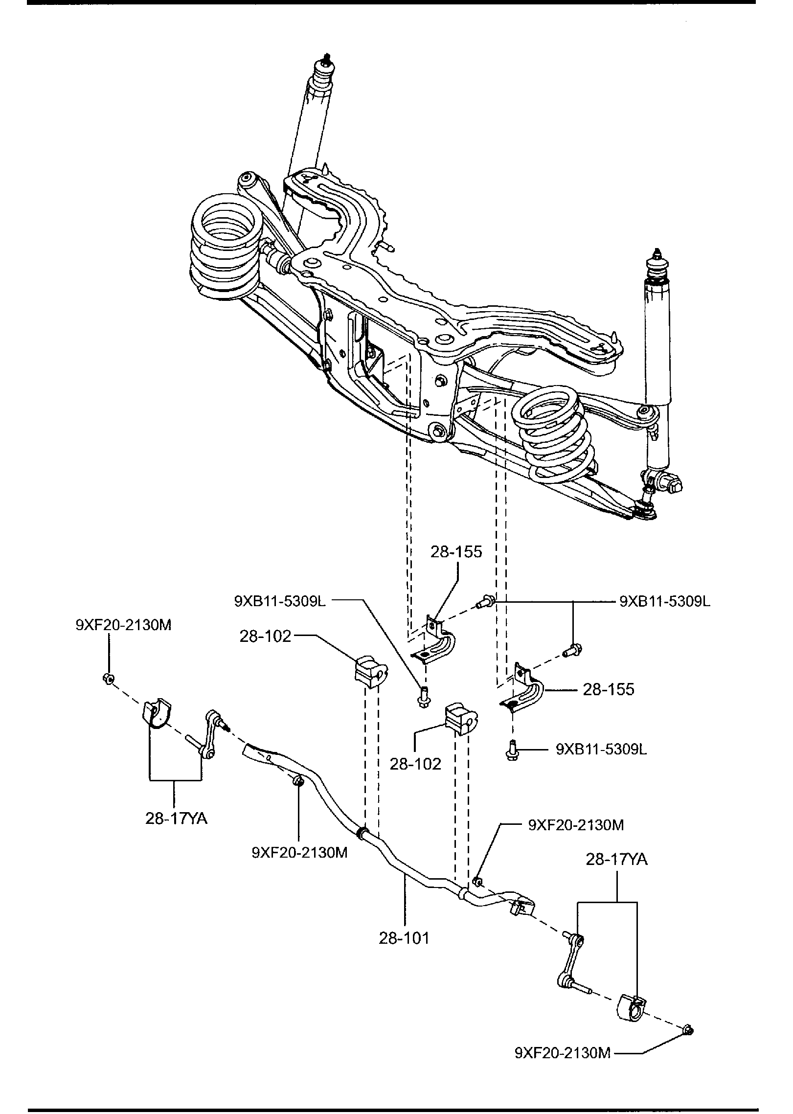 Full size assembly image of REAR STABILIZER ('09 > MODEL) (1/1)