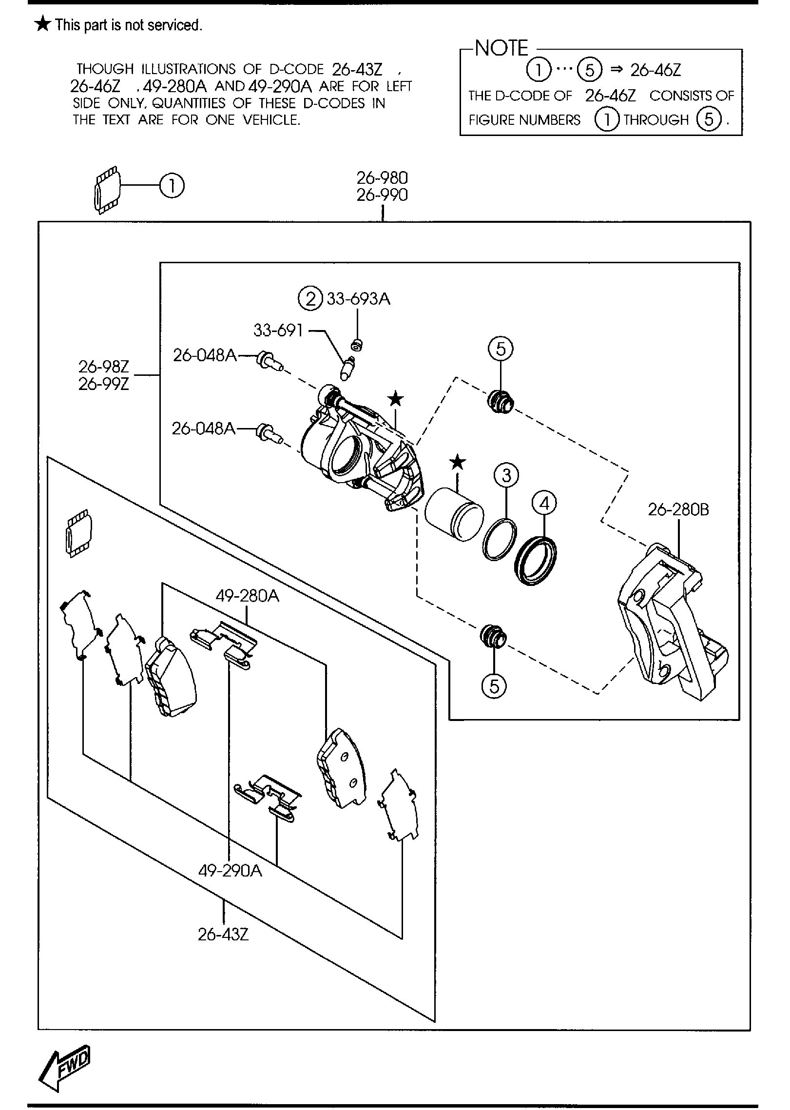 Diagram REAR BRAKE MECHANISMS for your Mazda