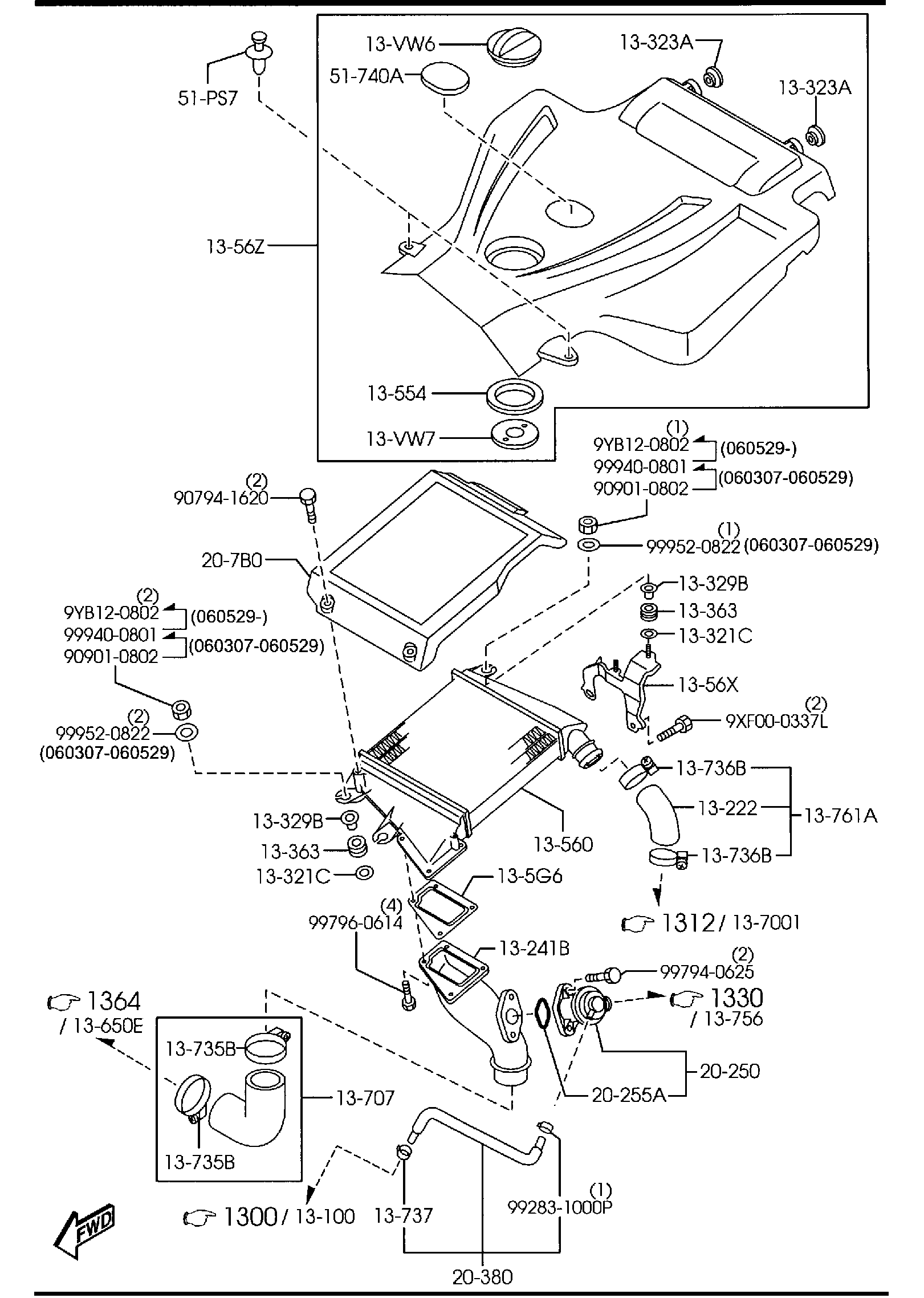 Diagram INTER COOLER for your 2002 Mazda B3000   