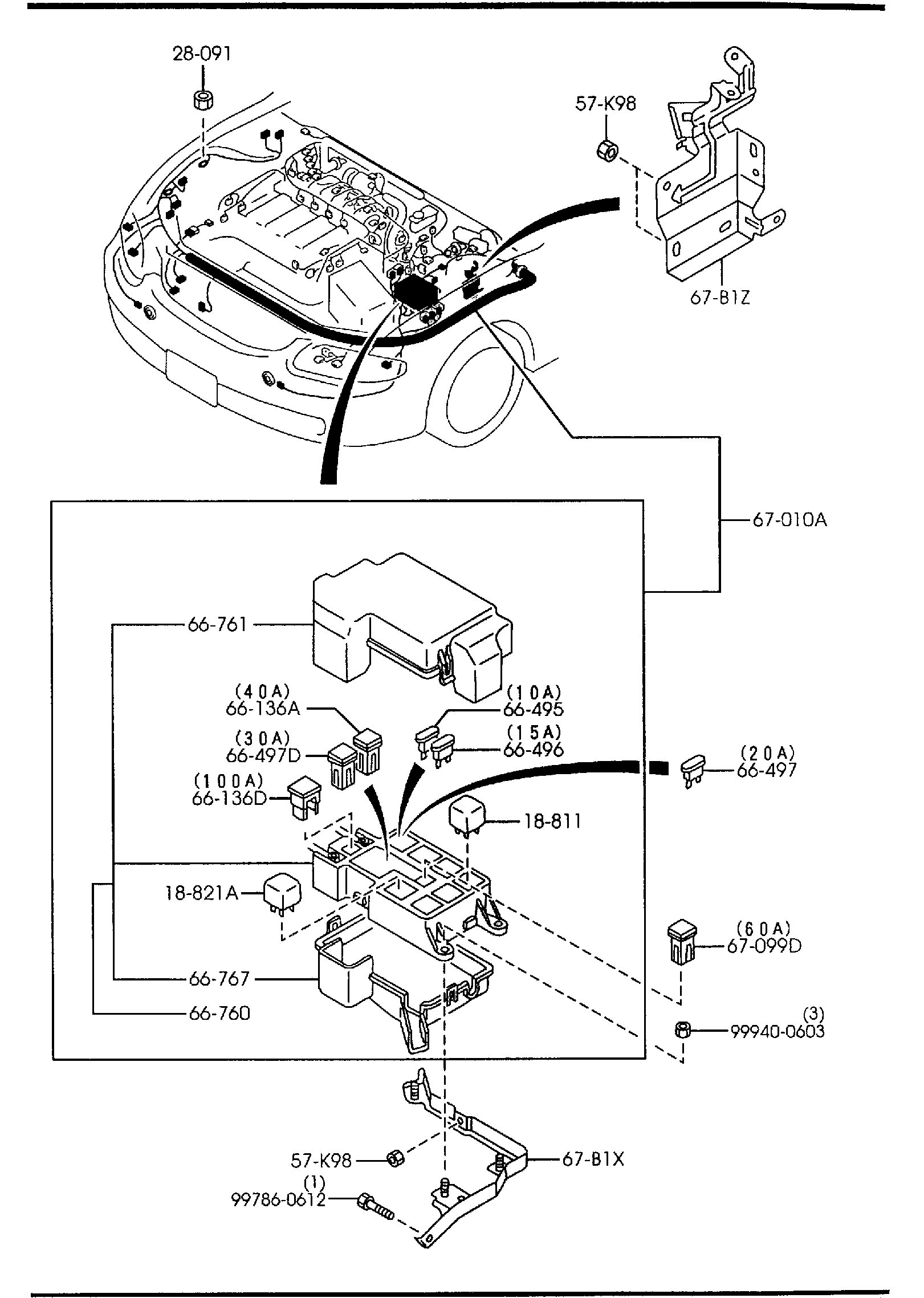Diagram FRONT & REAR WIRING HARNESSES for your 2014 Mazda Mazda3  SEDAN SIGNATURE 