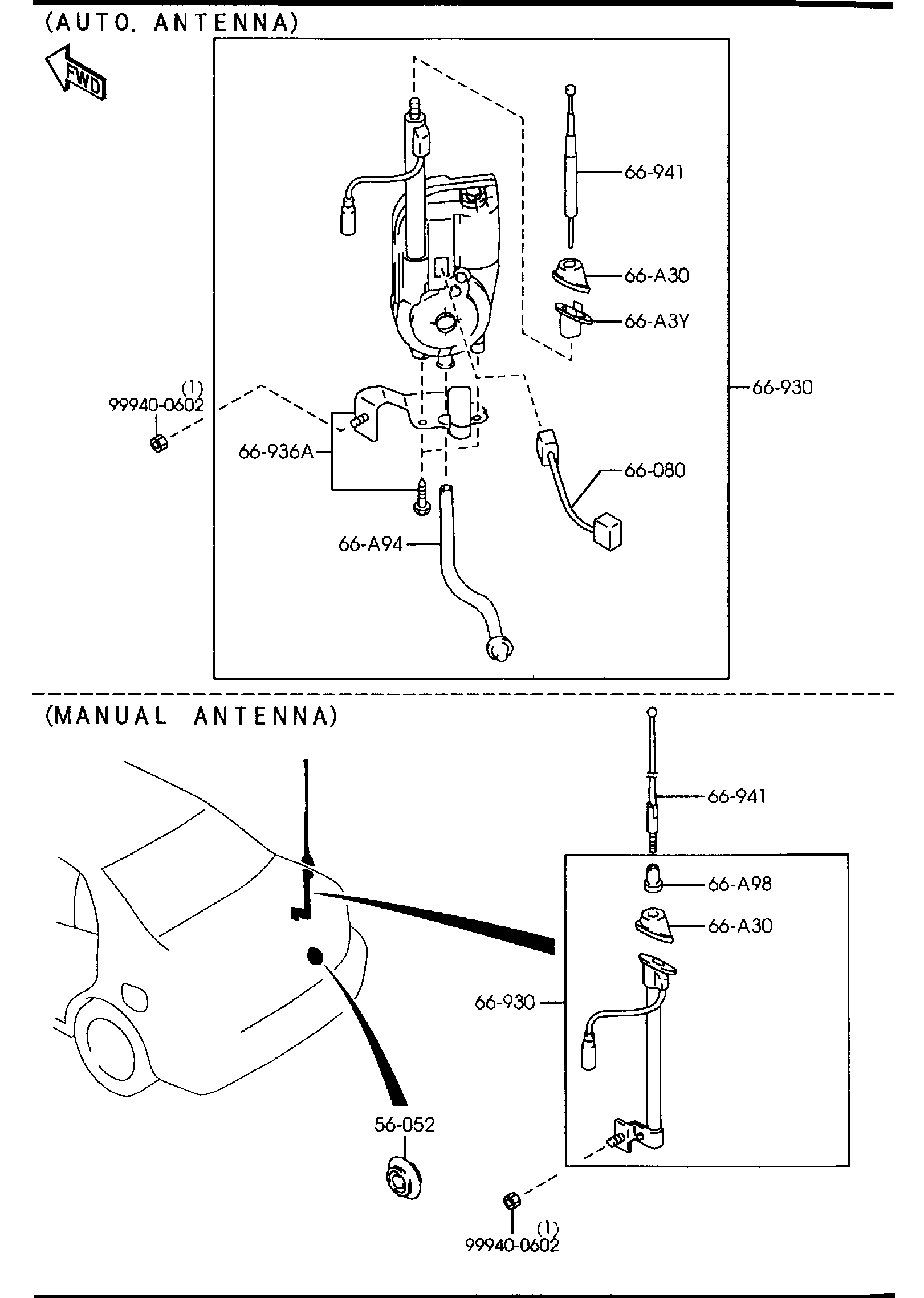 Diagram AUDIO SYSTEMS (ANTENNA & SPEAKER) for your 2021 Mazda CX-3   