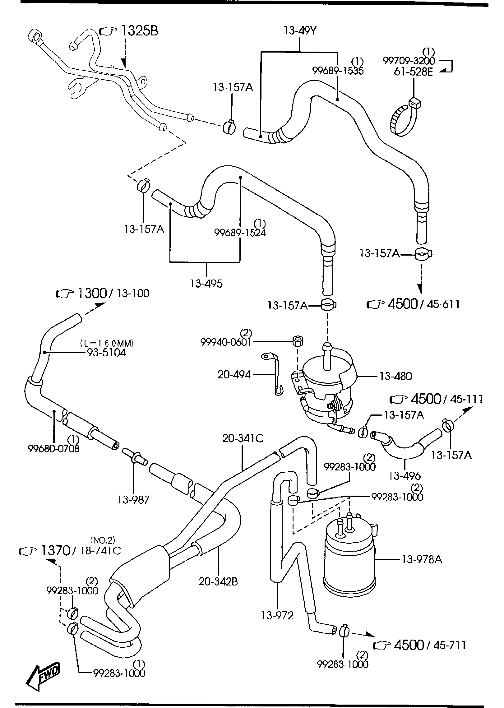 Diagram FUEL SYSTEM (2500CC) for your 2006 Mazda Mazda3   