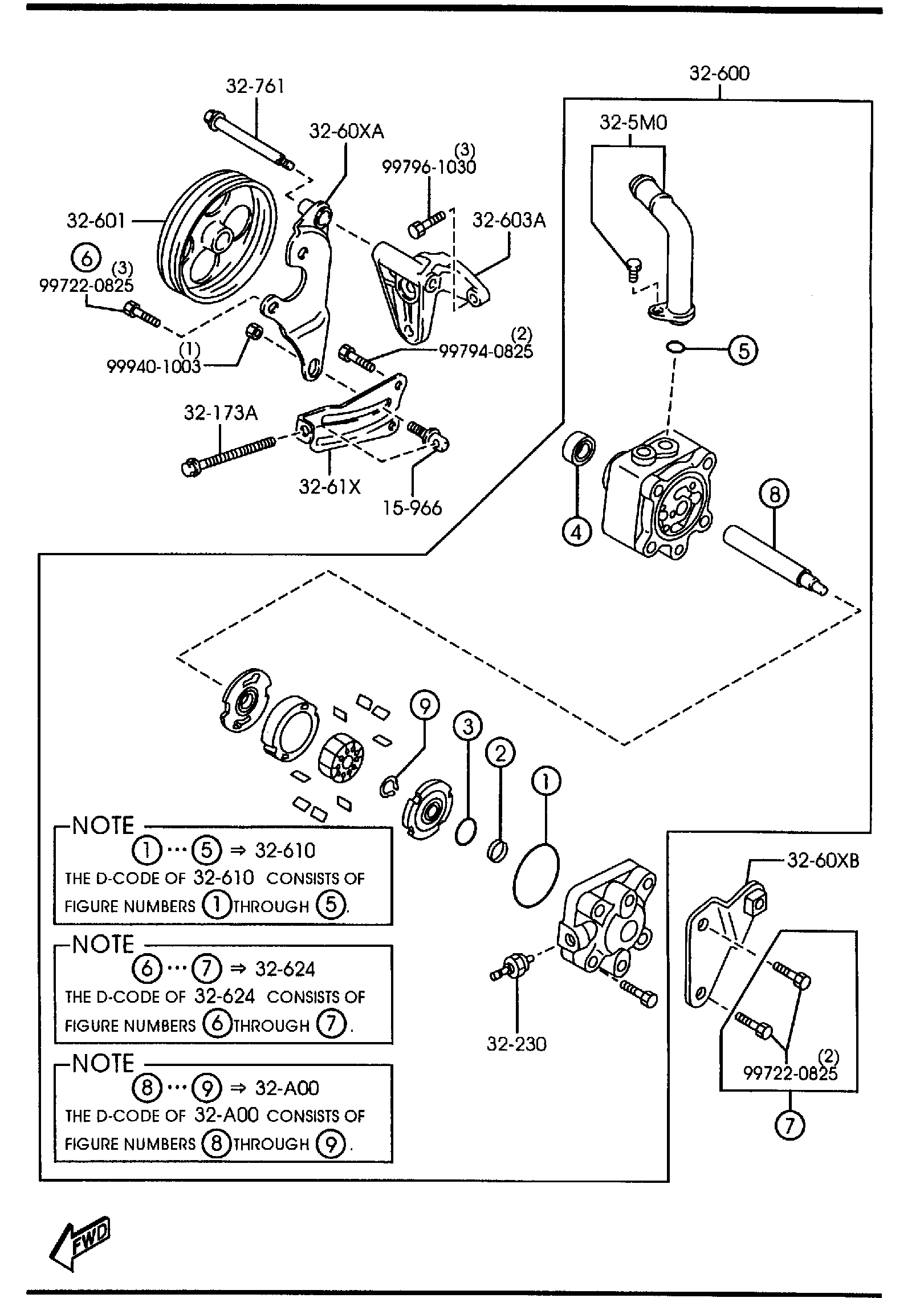 Diagram POWER STEERING SYSTEM (FRONT) (2000CC)(MT) for your Mazda
