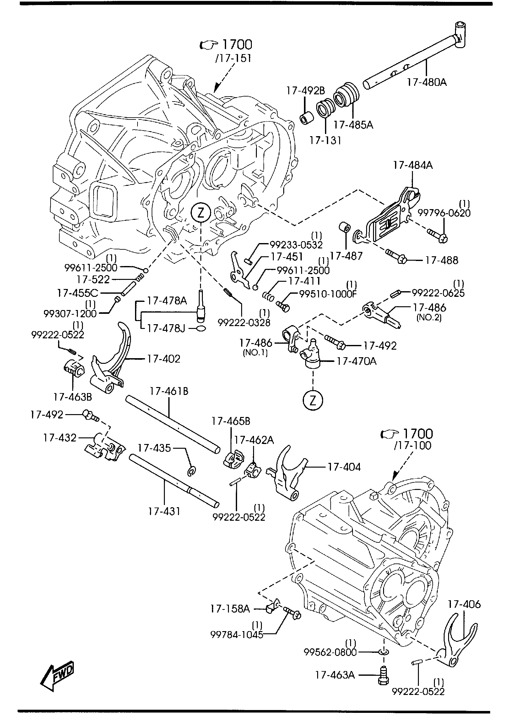 Diagram MANUAL TRANSMISSION CHANGE CONTROL SYSTEM for your 2011 Mazda CX-9 3.7L AT 2WD GRAND TOUR 