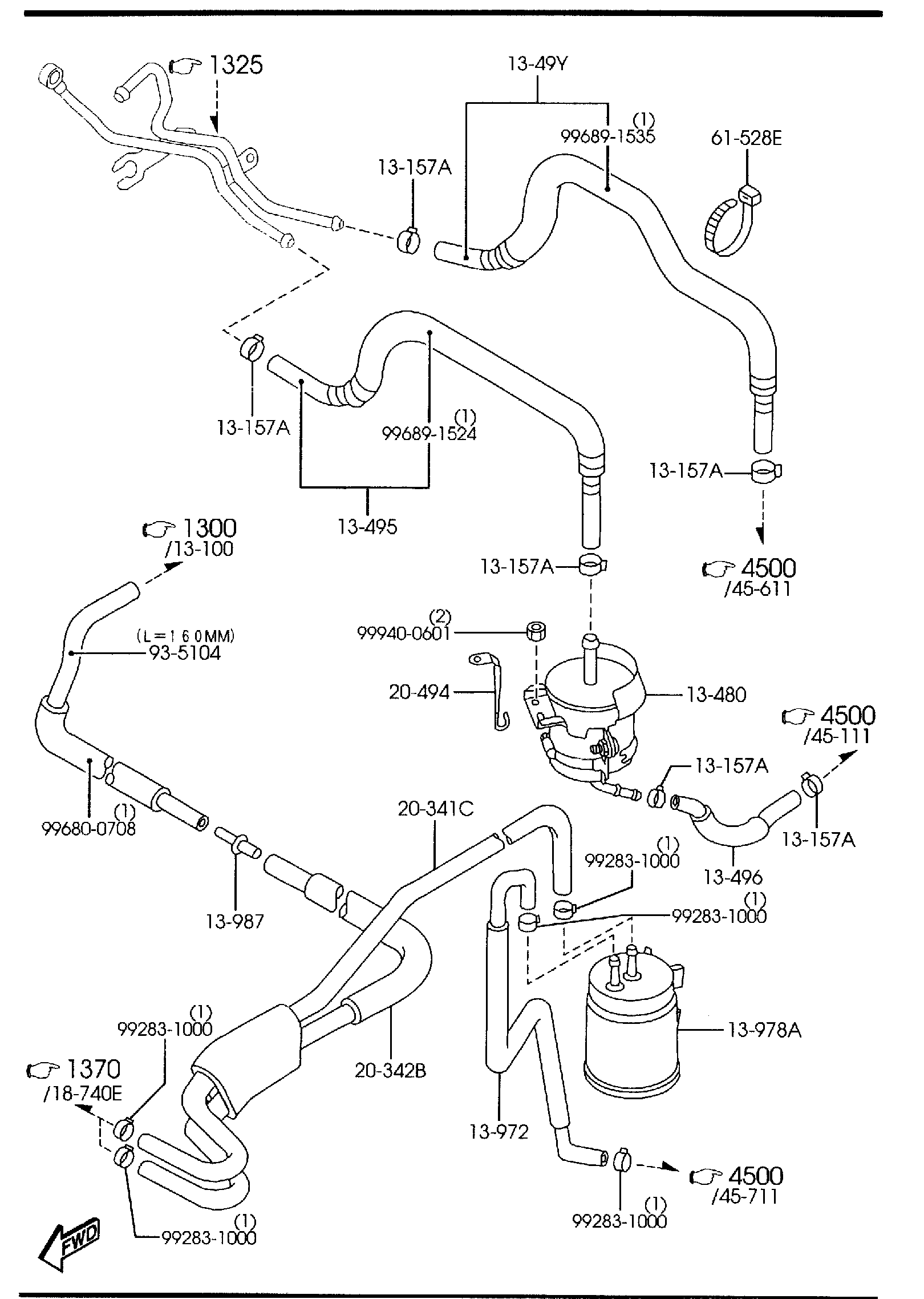 Diagram FUEL SYSTEM (2500CC) for your 2006 Mazda Mazda3   