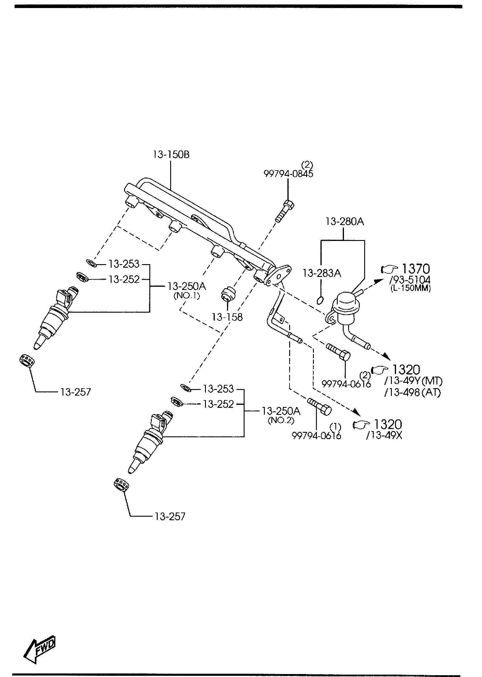 Diagram FUEL DISTRIBUTOR (2000CC) for your 2024 Mazda CX-5   