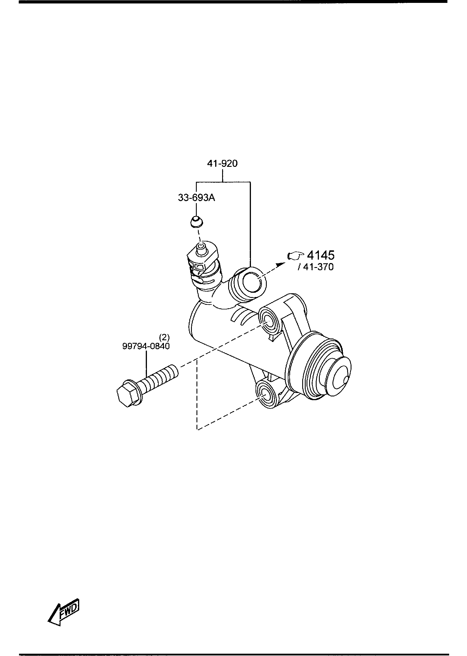 Diagram CLUTCH RELEASE & MASTER CYLINDERS (MANUAL TRANSMISSION) for your 2018 Mazda Mazda3  SEDAN SPORT (VIN Begins: 3MZ) 