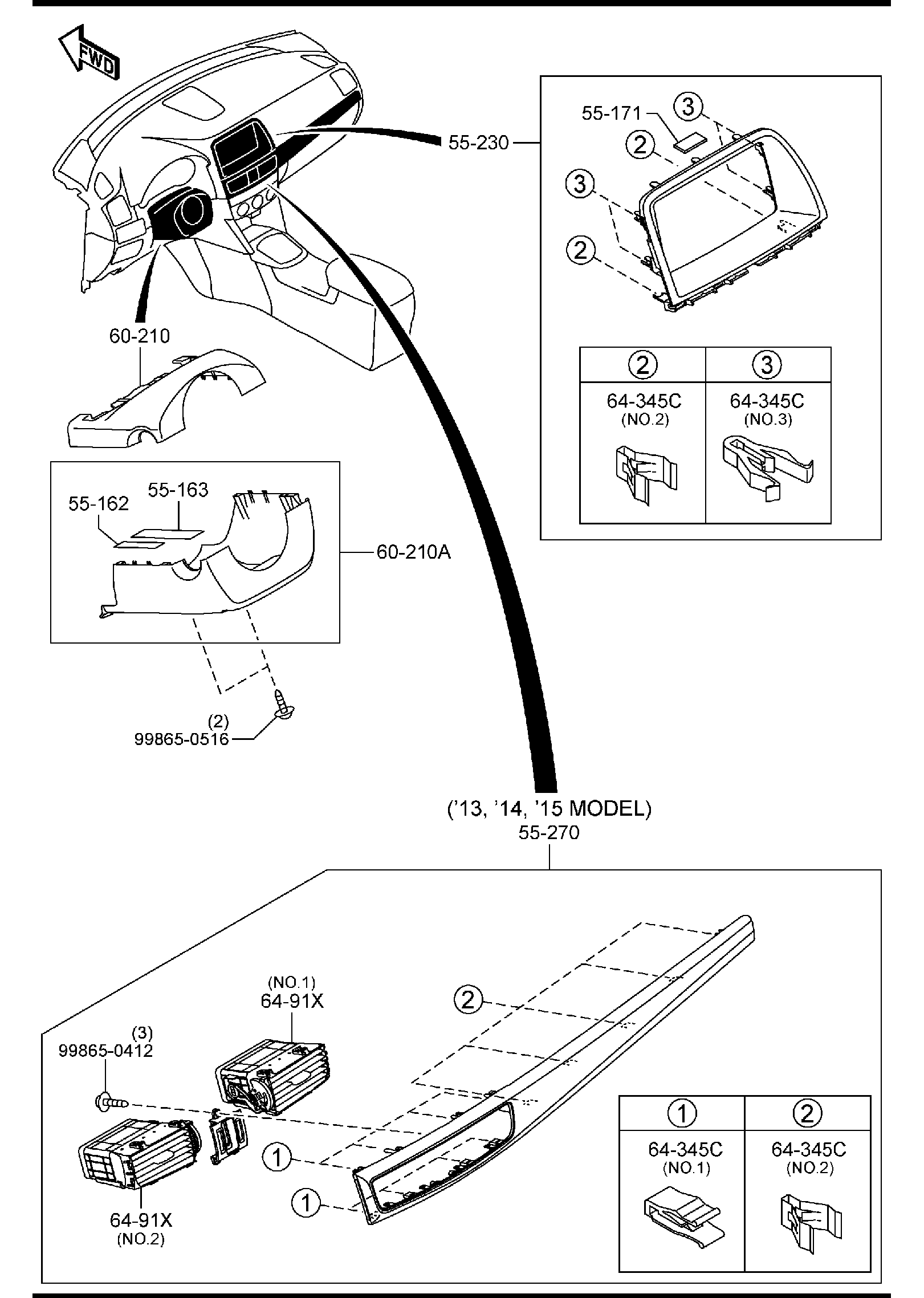 Diagram DASHBOARD EQUIPMENTS for your 2011 Mazda CX-7   